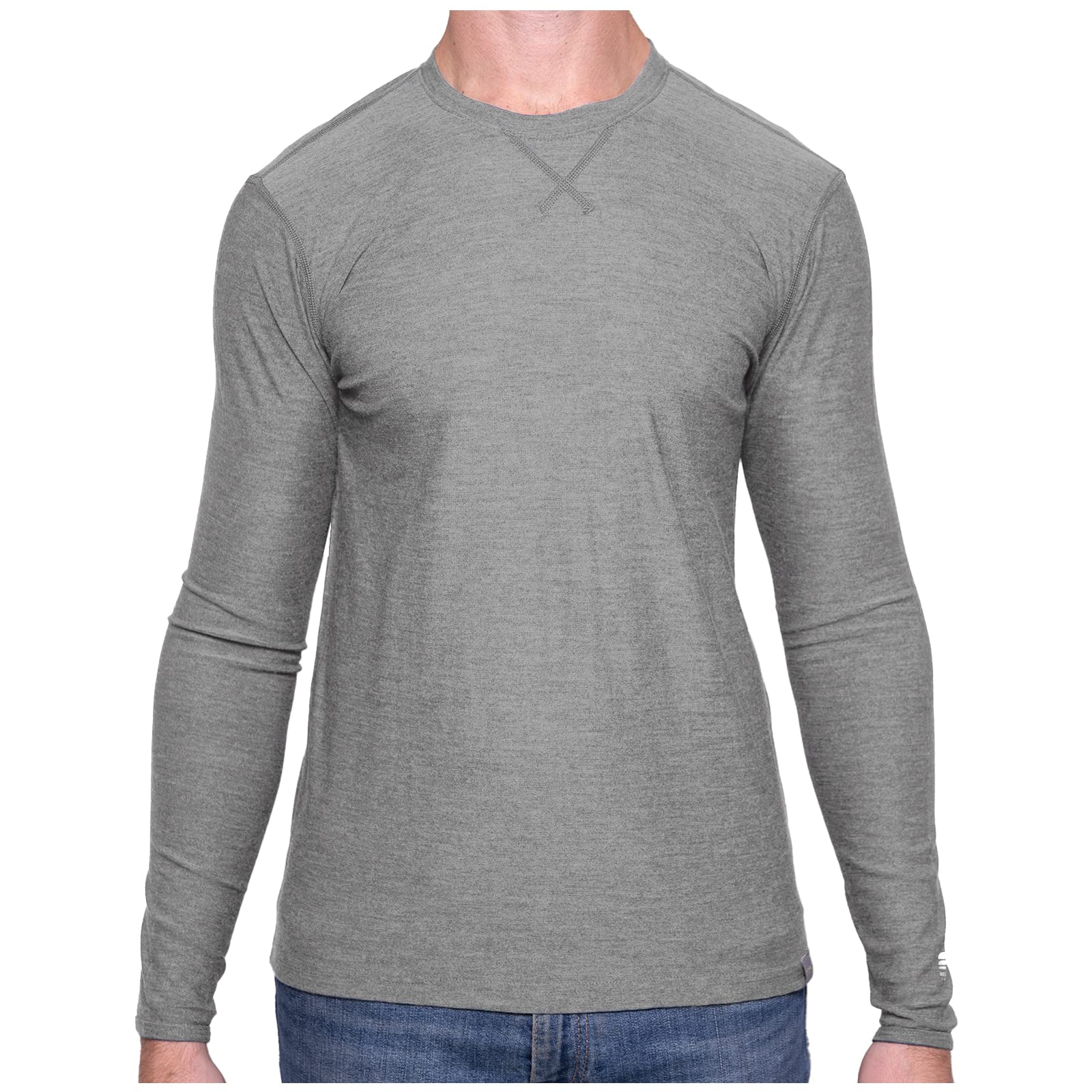 MERIWOOL Mens 100% Merino Wool Base Layer Lightweight Long Sleeve Thermal Shirt