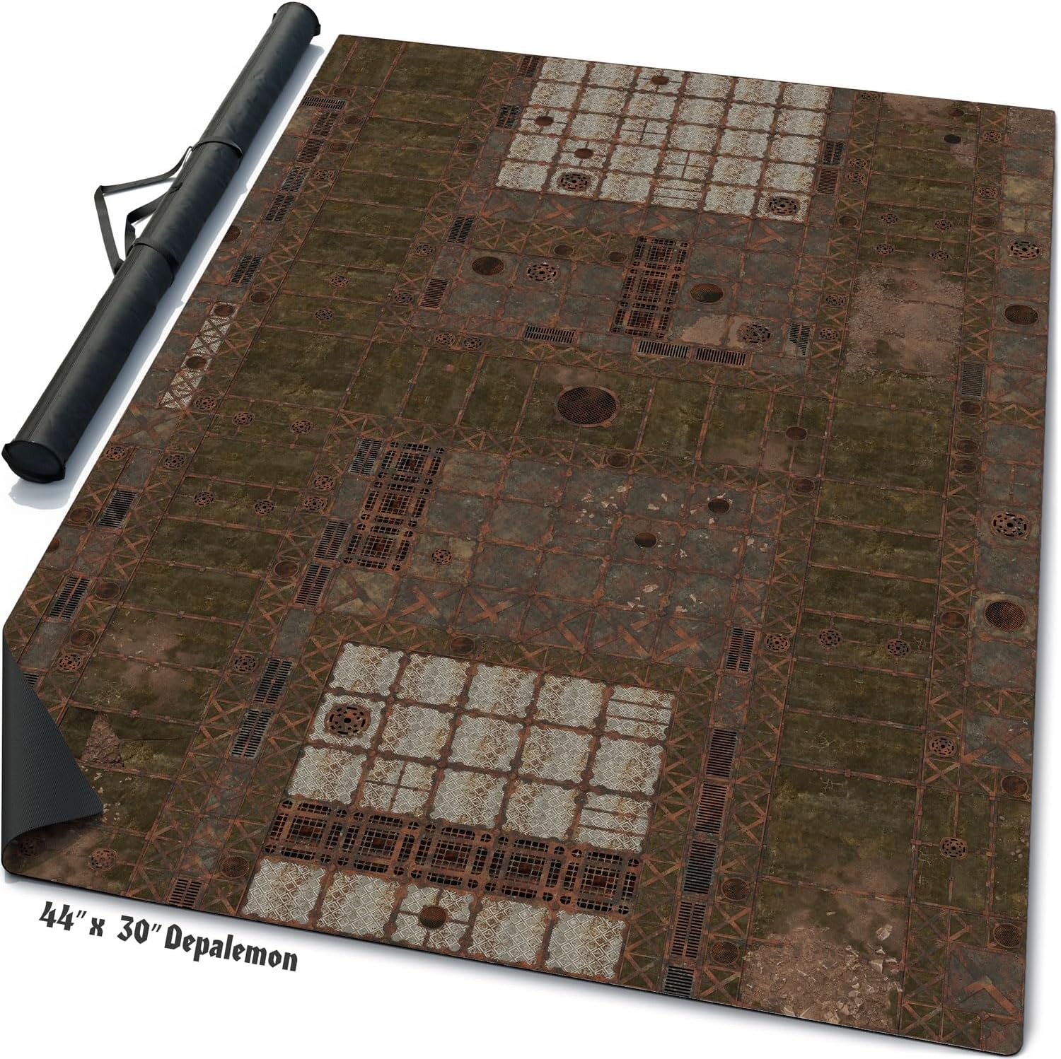 Warzone Studio 44'' x 30'' Rubber Battle Mat: Depalemon + Meadows + Bag
