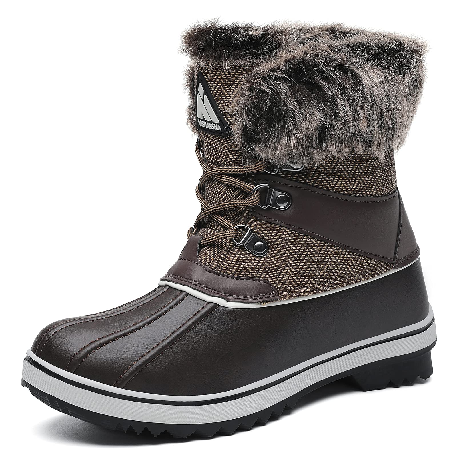 Mishansha Winter Snow Boots Women Outdoor Lady Non-slip Warm Waterproof Insulated Duck Booties on Cold Weather