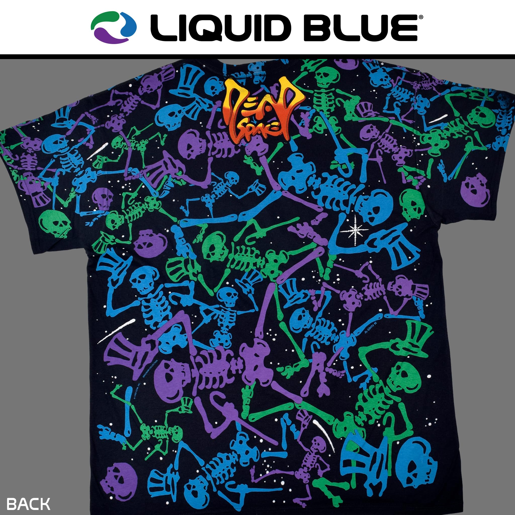 Liquid Blue Dead Space Vintage Band Tee - Grateful Dead T-Shirt Bio-Baumwolle Konzertshirt für Herren