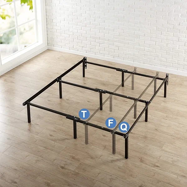 ZINUS Michelle 12 Inch Compack Bed Frame, for Box Spring and Mattress Sets, Extra High so Bed Risers not needed, Fits Twin to Queen