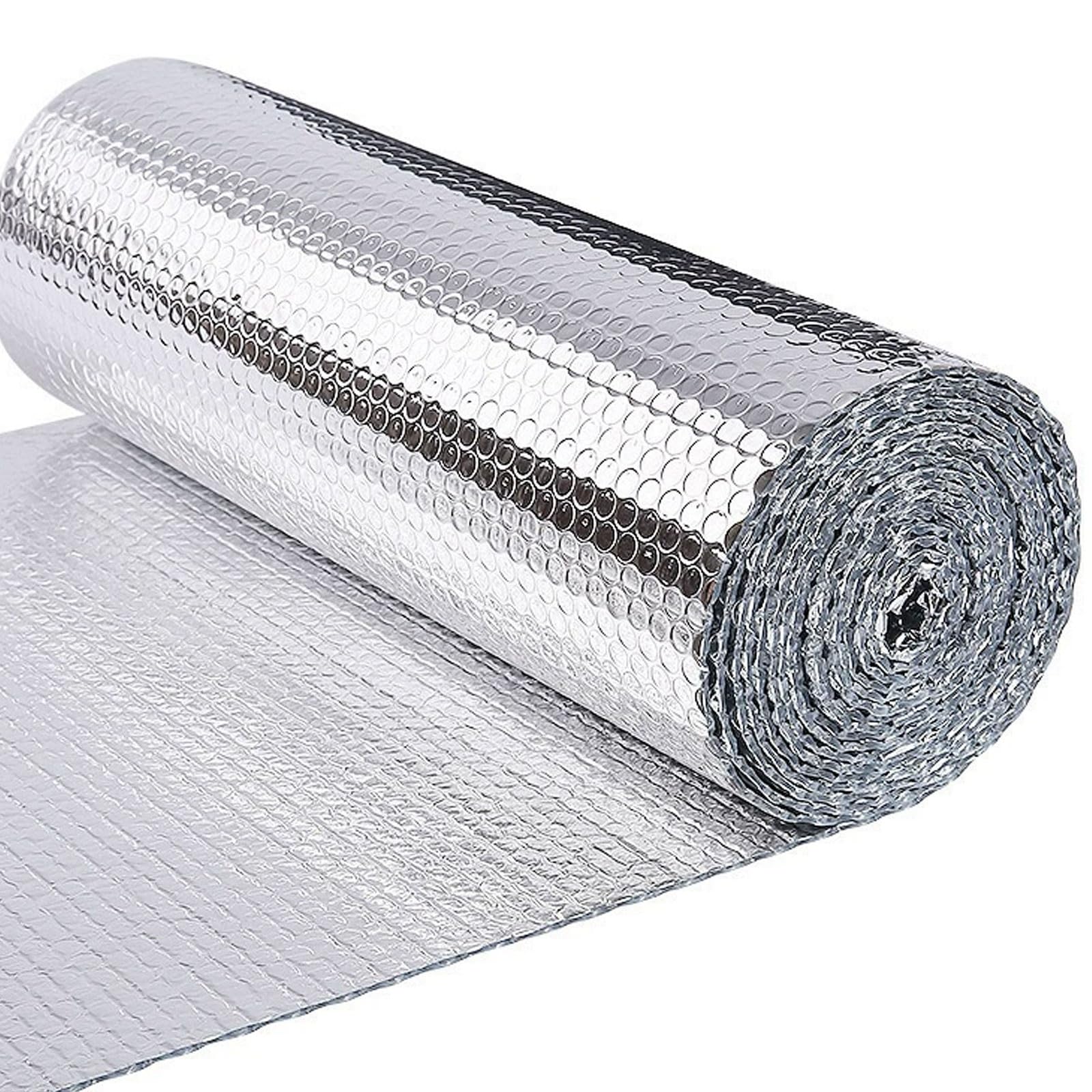 Pannelli Isolanti Termici per Interni 0.6 x 10m, Foglio Isolante Termico, Rivestimento in Alluminio Laminato, Pannelli Termoriflettenti per Termosifoni, Pannello Termoriflettente per Termosifoni(0.6x1