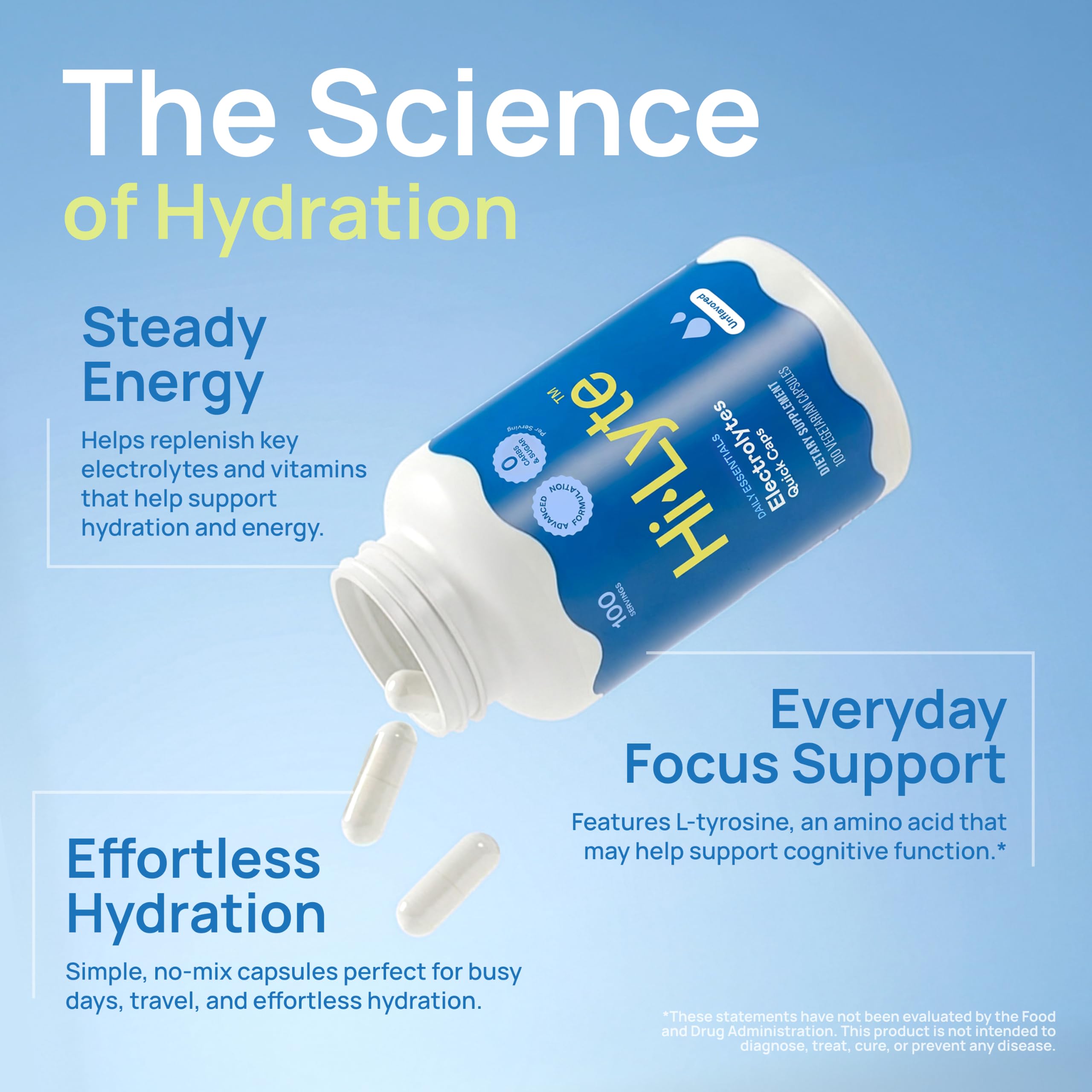 Hi-Lyte Daily Essentials Electrolytes Quick Caps, Unflavored, 100 Ct — Amazon image 4