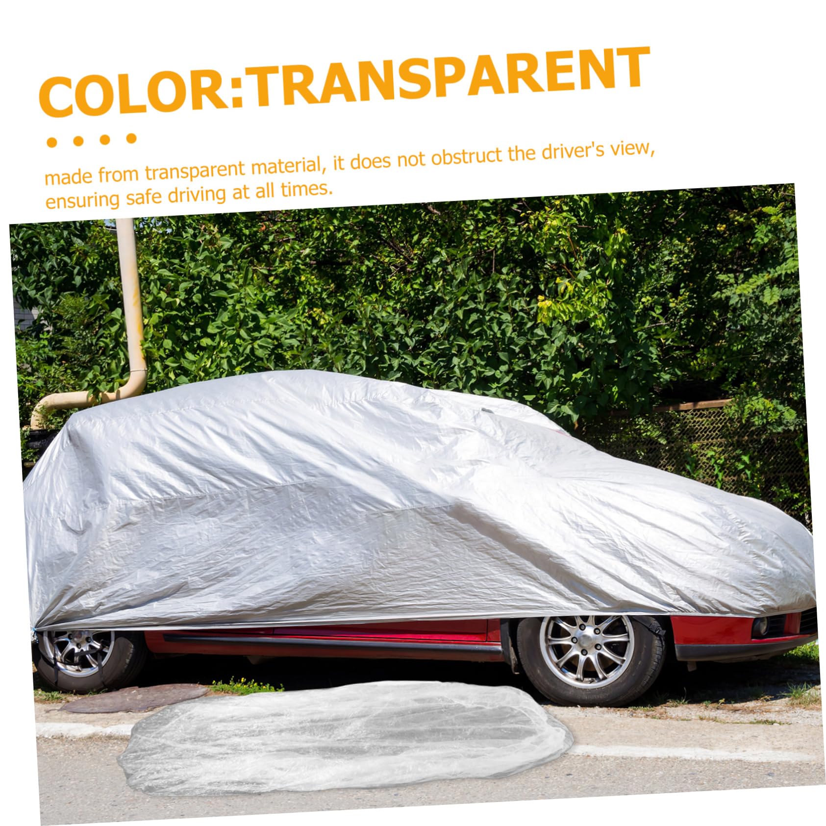 Zerodeko Disposable Plastic Car Cover for Suvs Pe Rain Cover Visibility for Outdoor and Indoor Use — view 3
