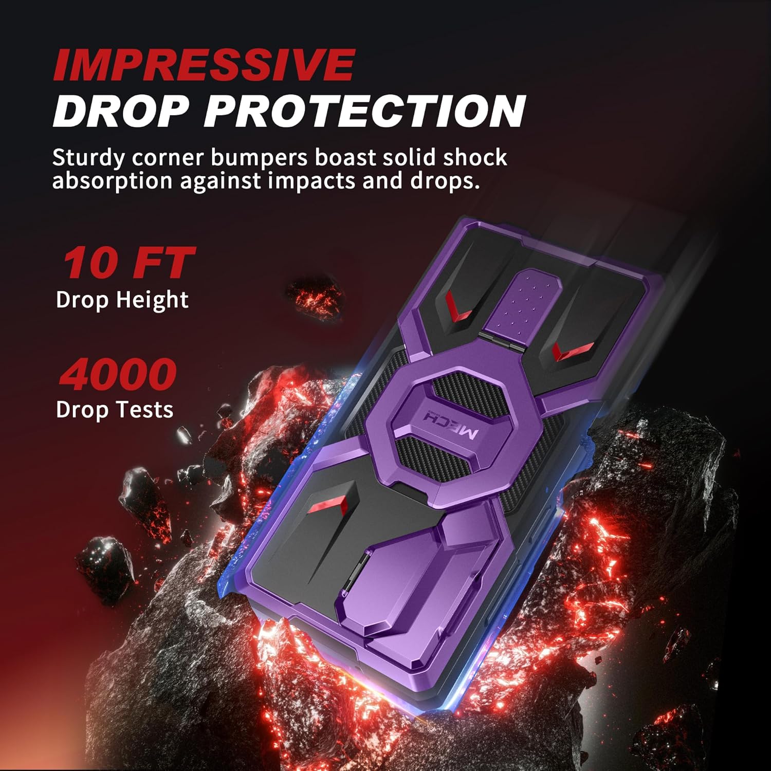 TONGATE Magnetic Stand for Samsung Galaxy S25 Ultra Case with Privacy Screen Protector, [Compatible with Magsafe] [Military Drop Protection] S25 Ultra Case with Camera Cover & Belt Clip,Purple Privacy