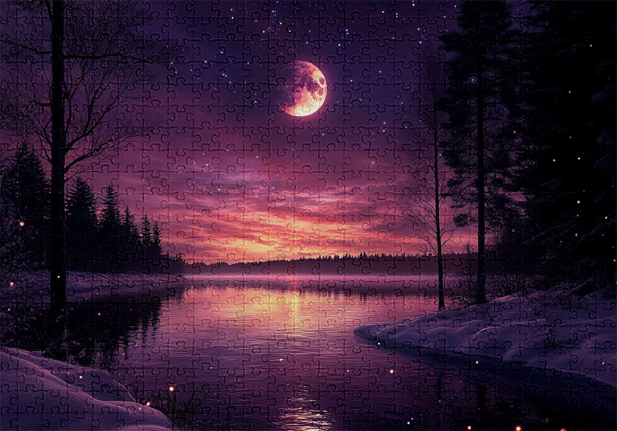 Puzzle 5000 elementów leśnych puzzle dla dorosłych jezioro 156 x 105 cm unikalne rzemiosło klasyczne 3D drewniana układanka do rodzinnych gier biznesowych, układanka do samodzielnego wykonania nawet