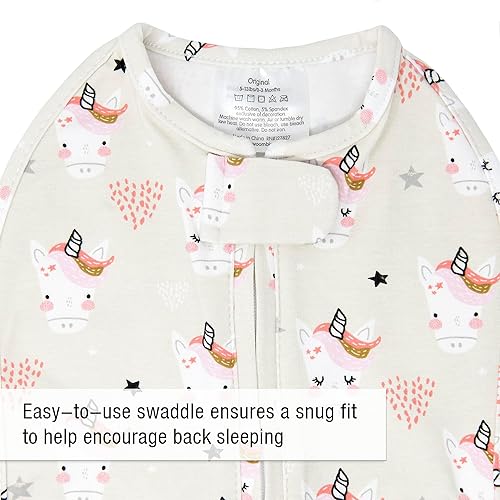 Miniatura 9 de Woombie Manta original para bebé, calmante, manta de algodón para bebé, manta de bebé, unicornio, 5-13 libras