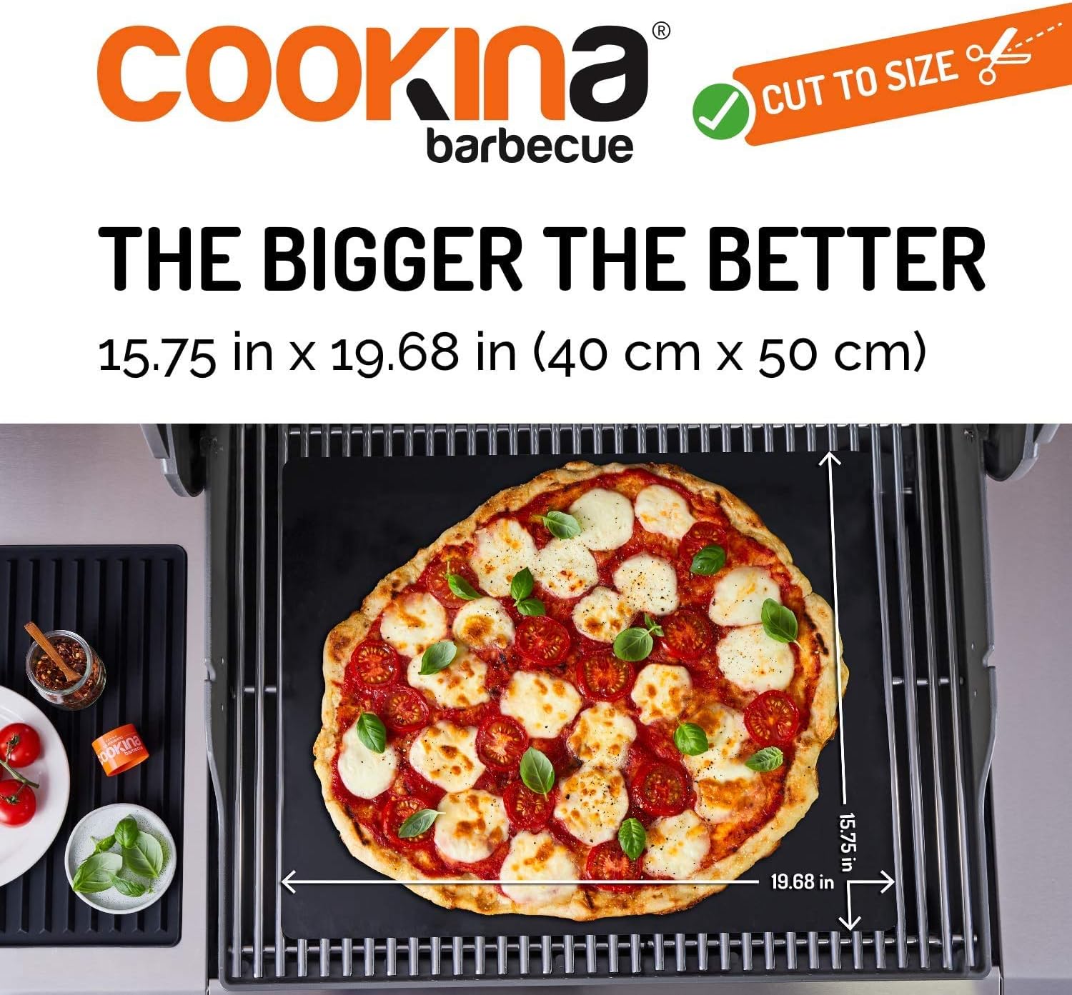 COOKINA Web BB BBQ Reusable Mat (Pack of 2) -100% Non-Stick, Easy to Clean Grilling Sheet for Smokers, as Well as Gas, Charcoal and Electric Barbecues, Black