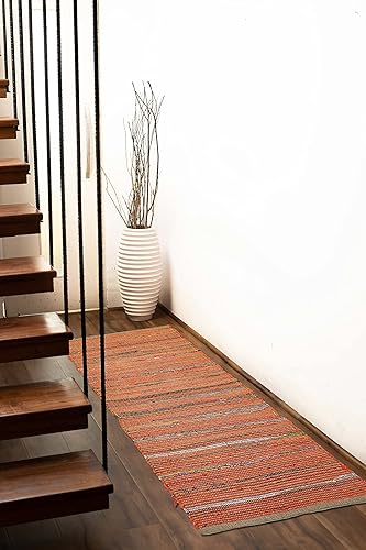 Miniatura 6 de Chardin home Alfombra de pasillo de algodón de yute y óxido, alfombra larga reversible estilo bohemio para decoración del hogar, estilo campestre, 2