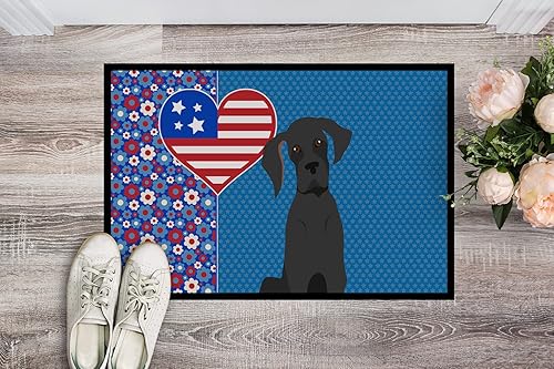 Miniatura 8 de Caroline's Treasures WDK5136JMAT Tapete tricolor Border Collie USA para interiores o exteriores, 24 x 36 pulgadas, tapete para puerta delantera,