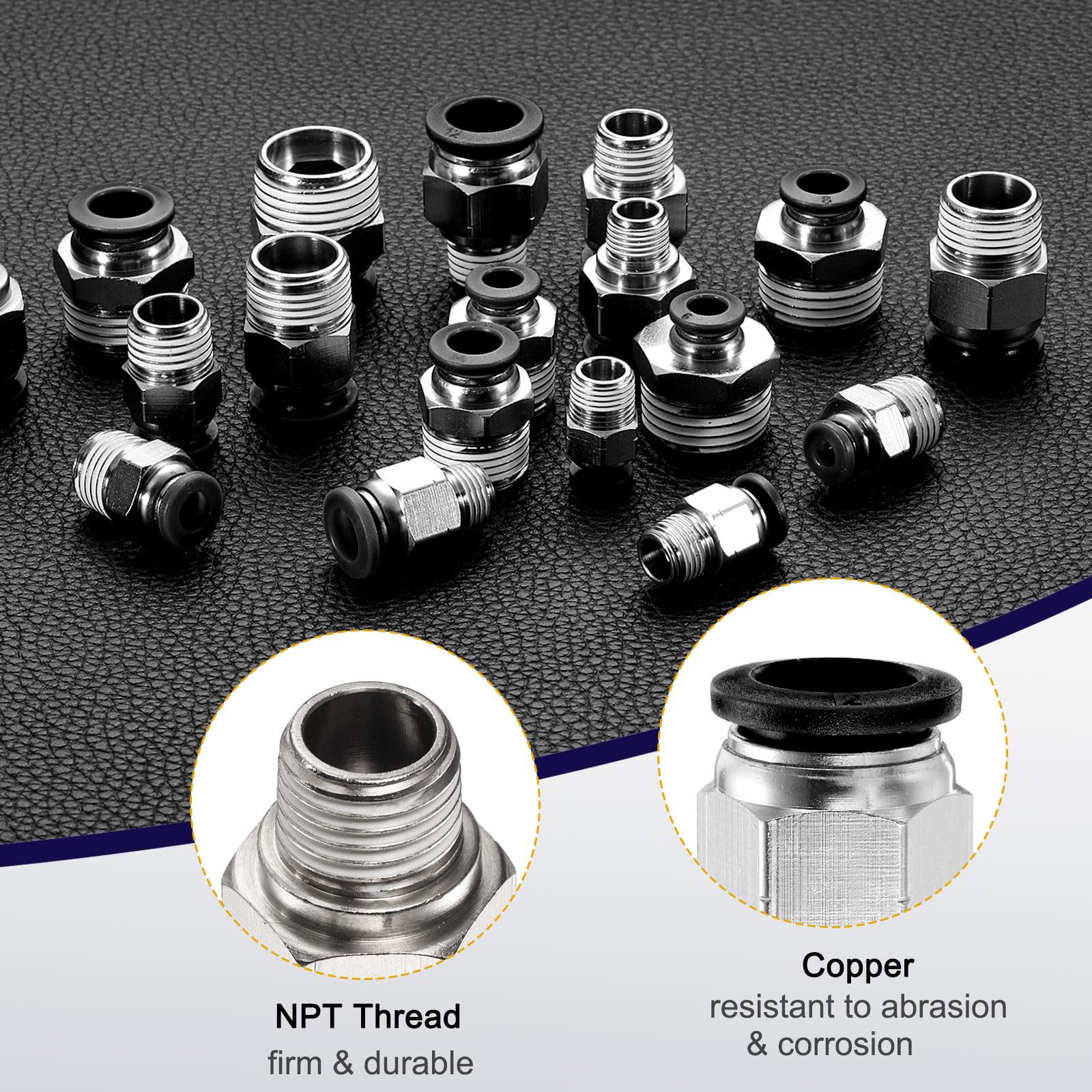 QUARKZMAN 5pcs Raccords À Pousser Pour Connecter 8mm Tube OD