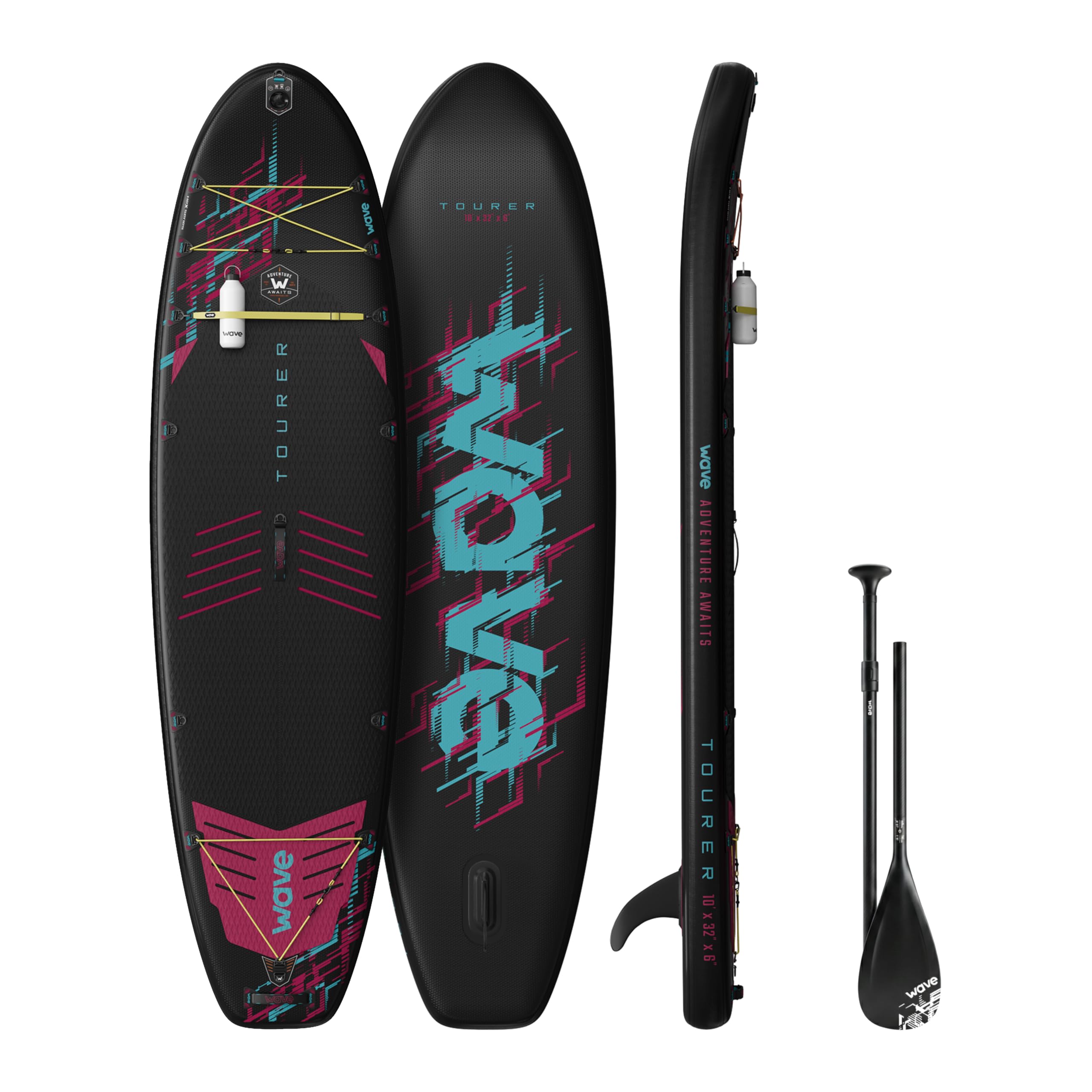 WAVE Tourer Inflatable Stand Up Paddleboard | Premium SUP with Anti-Air Leaking Design, Non-Slip Deck, and Complete Accessories (Midnight, 3.0 Model | 10'3ft) — image 1
