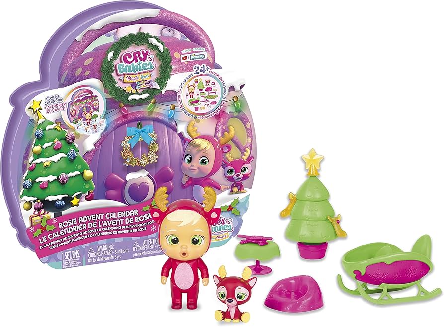 Amazon.com: Cry Babies Magic Tears - Rosie Advent Calendar | 24+ Surprises  : Toys & Games