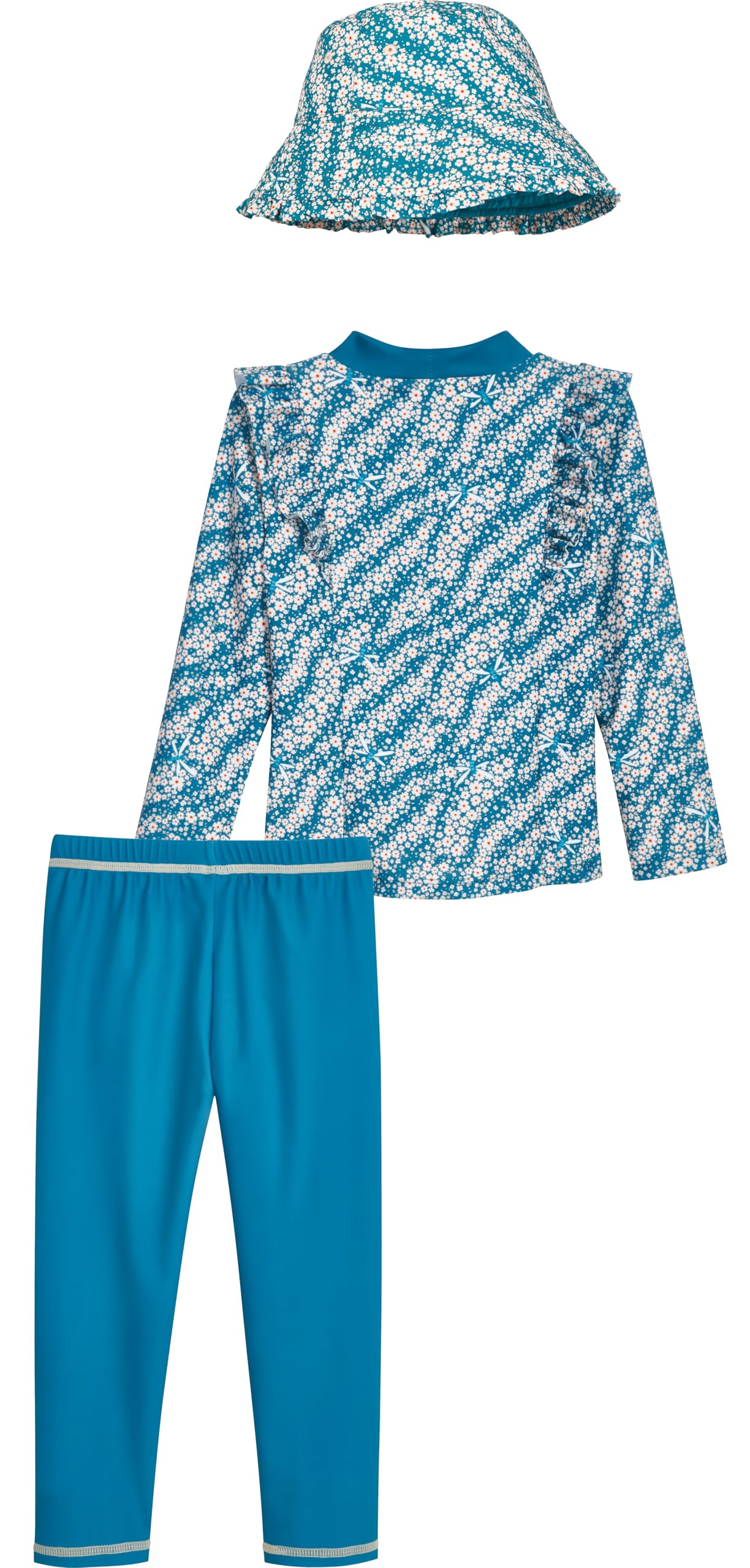 Playshoes Dwuczęściowy zestaw kąpielowy z długim rękawem, kostium kąpielowy + kapelusz przeciwsłoneczny z ochroną UV 50+ ochrona przed słońcem