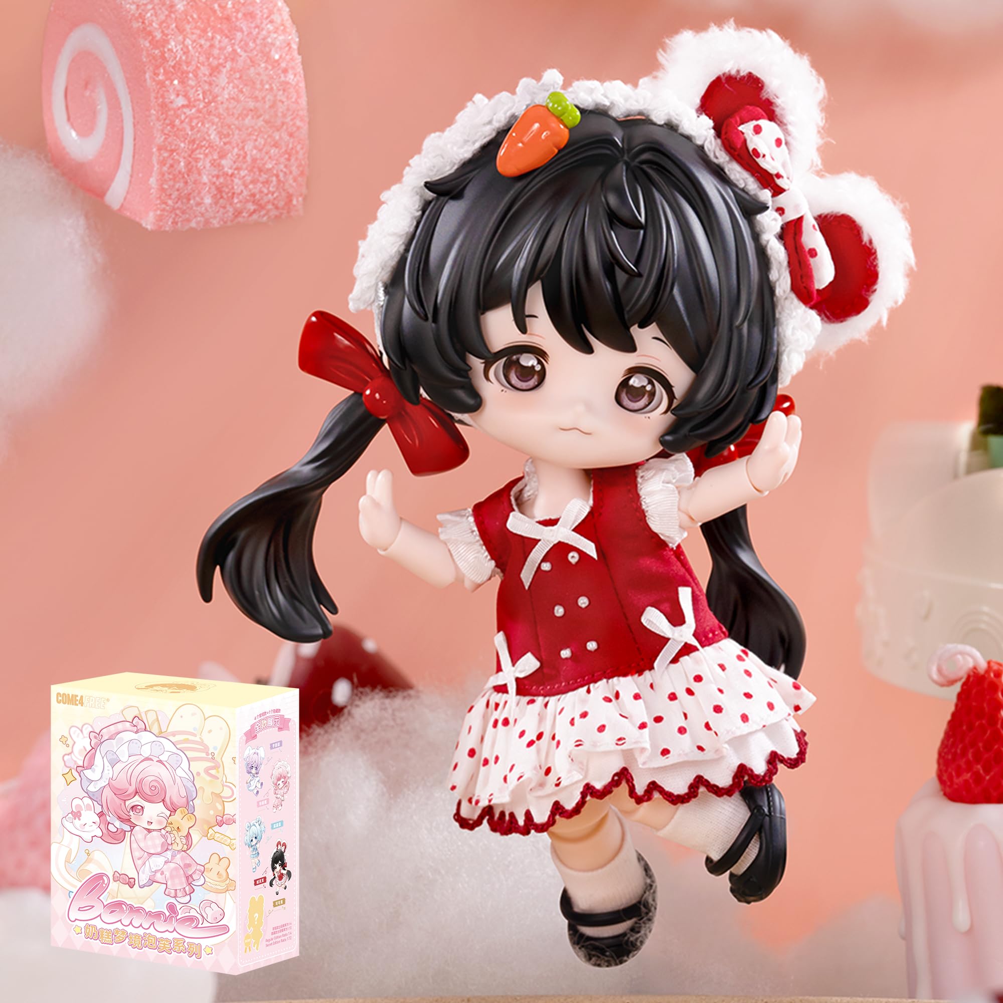 TOYVERSE COME4FREE BJD Bonnie's Vierte Generation Traum-Pasteten Serie, RongFuFu, Standard Edition, 1 Stück/16cm, BJD Puppe, Bewegliche Puppen mit Puppenkleidern, Geburtstagsgeschenk,15+ — image 1