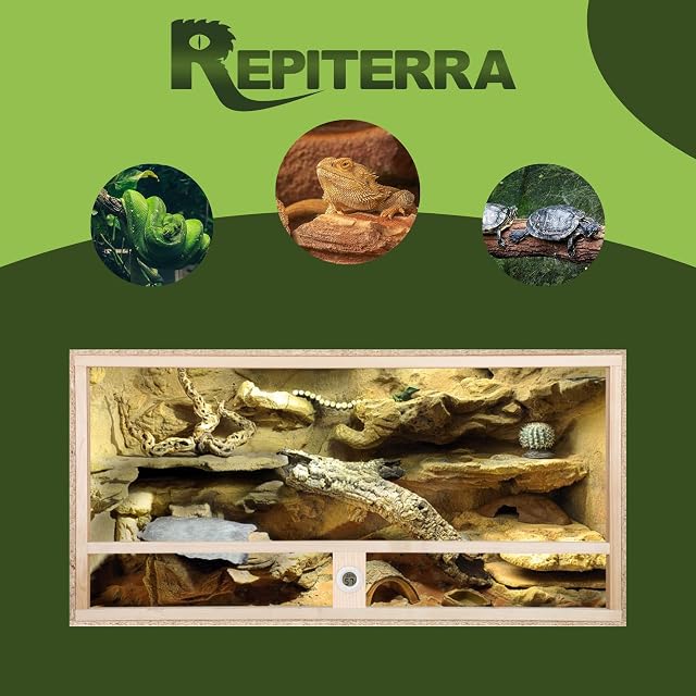 Foto 4 de 4 de Madera Terrario terrarios para Tortugas 100 x 60 x 60 cm Ventilación Encima