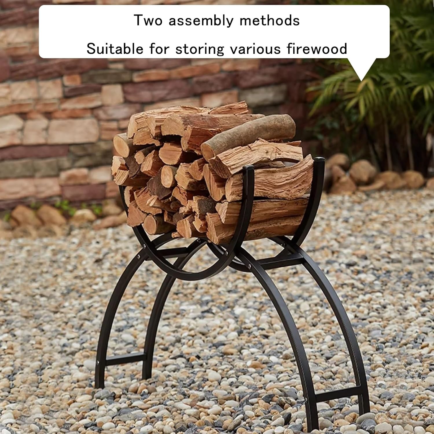 Firewood Holder Round Firewood Rack Indoor Suitable Fire Wood Storage Racks Storage Organizer Tool for Fireplaces Patios and Decks