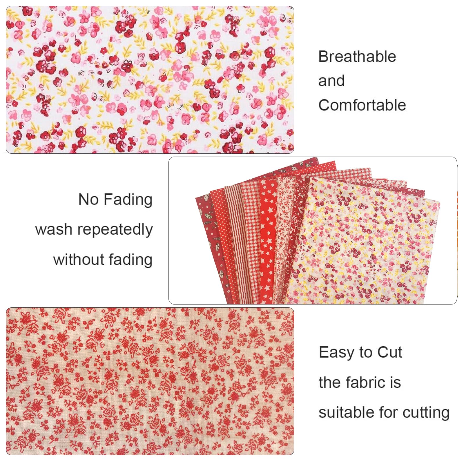 ASNOY 30 PCS Tissus Coton Couture, 20 X 25 C Tissus En Coton Pour