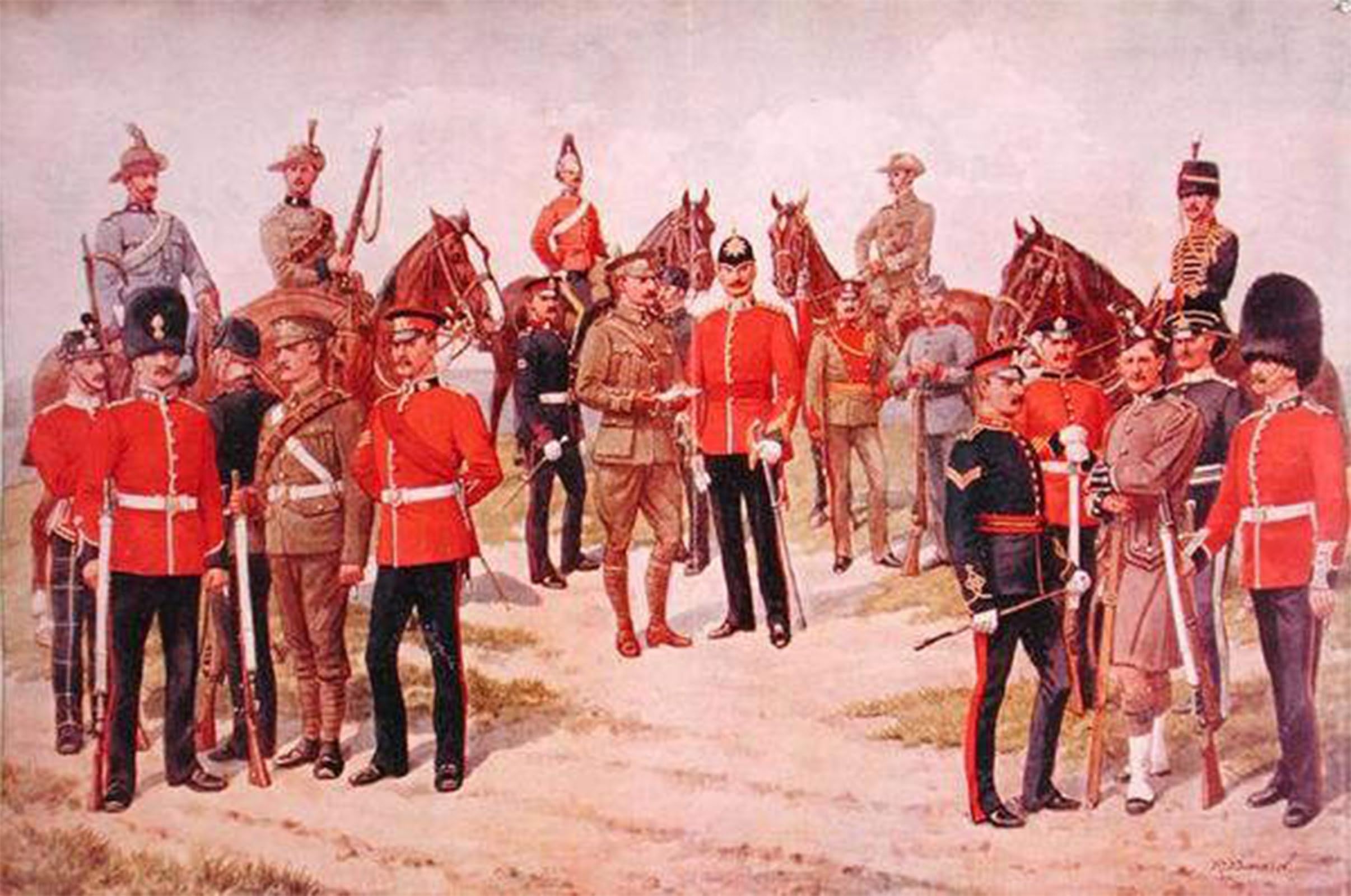 Tableau Toile armée territoriale Richard Simkin grand format mural