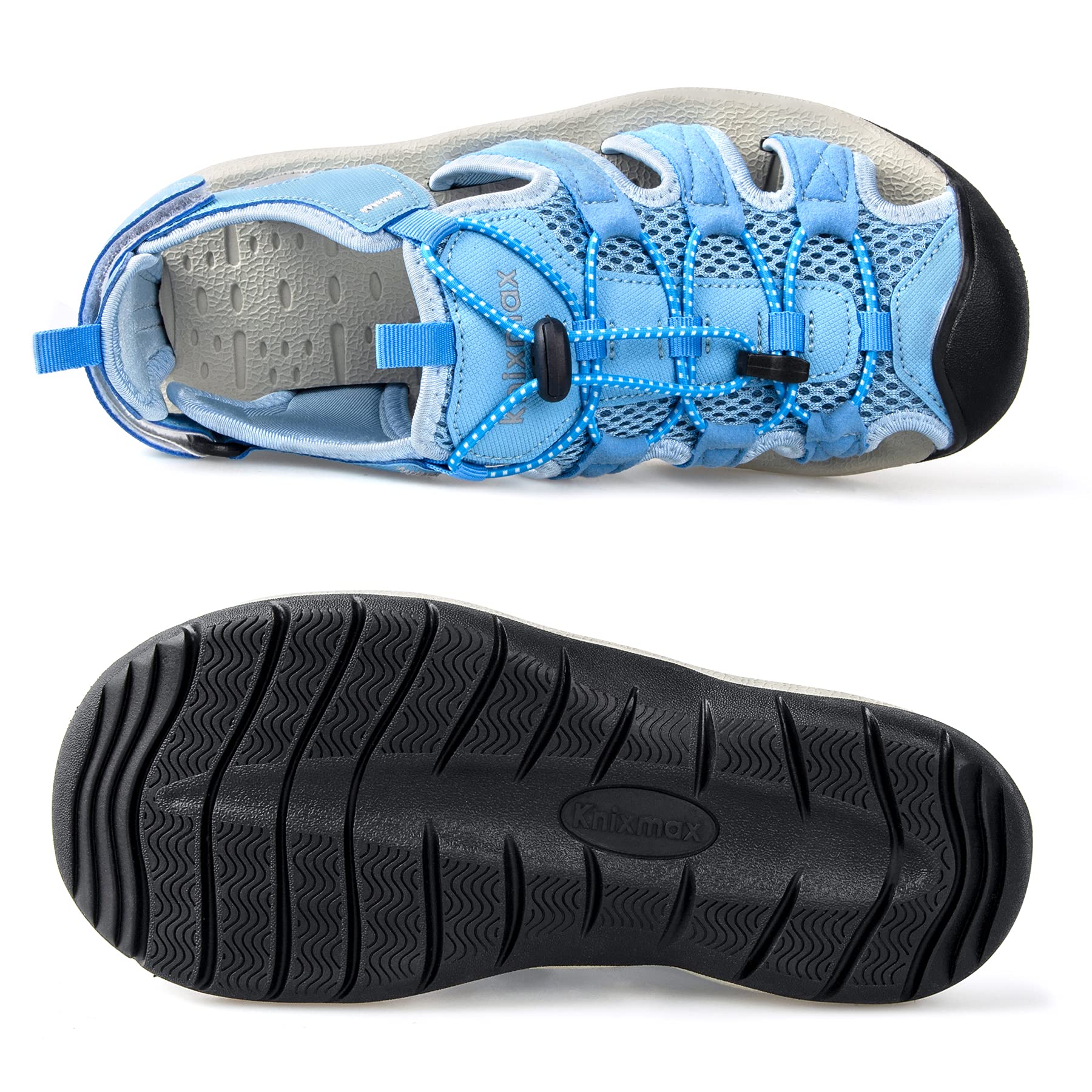 Knixmax Sandales de Randonnée Femme Homme été,Bout Fermé Antidérapantes et Légères et Confort,Sandale de sport Outdoor Sandale de Marche,EU 37-46