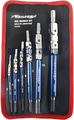 Miniatura 6 de Juego de llaves hexagonales Flexi Allen con articulación múltiple/doble 6pc 0.118 in - 0.394 in AN138