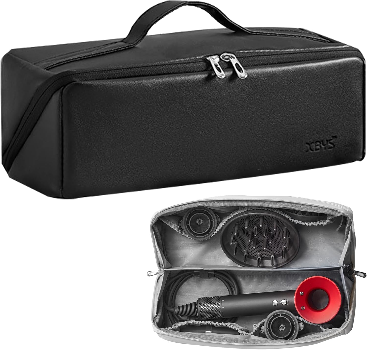 Veki Travel Storage Case for Dyson Airwrap Styler, Large Opening Travel Storage Bag Compatible for Shark Flexstyle Air Styling & Drying System, Portable Carrying Organizer for Hair Curler (Deep Black) Veki Travel Storage Case for Dyson Airwrap Styler, Large Opening Travel Storage Bag Compatible for Shark Flexstyle Air Styling & Drying System, Portable Carrying Organizer for Hair Curler (Deep Black)