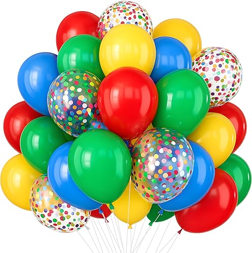 Miniatura 10 de KatchOn, Globos de látex multicolor y confeti, 60 unidades, globos de fiesta de confeti, globos de fiesta de confeti, color rosa intenso, metálico,