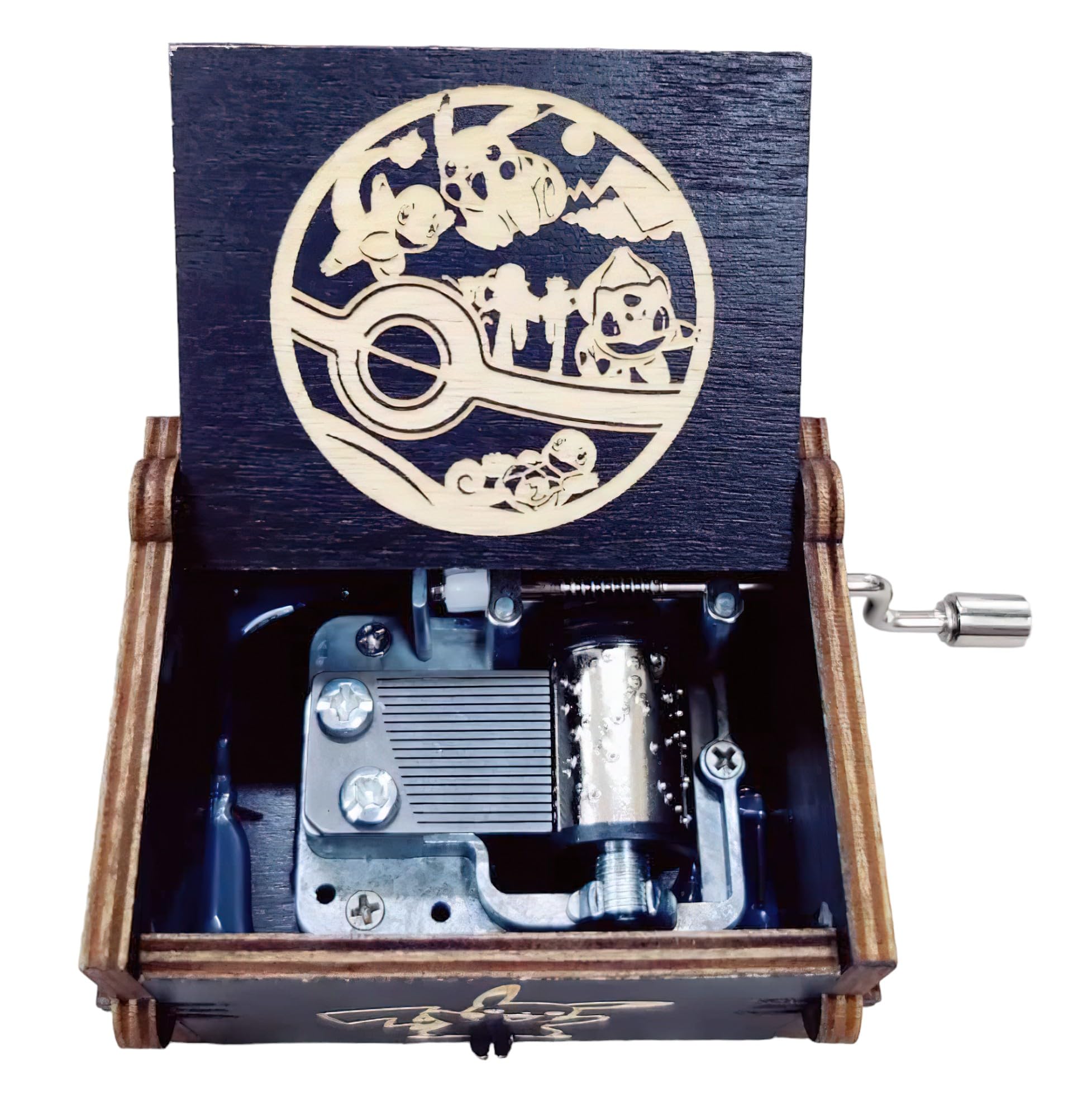 RVM Toys Wooden Poke-Mon Music Box Vintage Hand Crank Classical Musical Gifts for Birthday Gift for Men Boys Girls Women Multicolor (B0CYM4Z313) Amazon Price History, Amazon Price Tracker