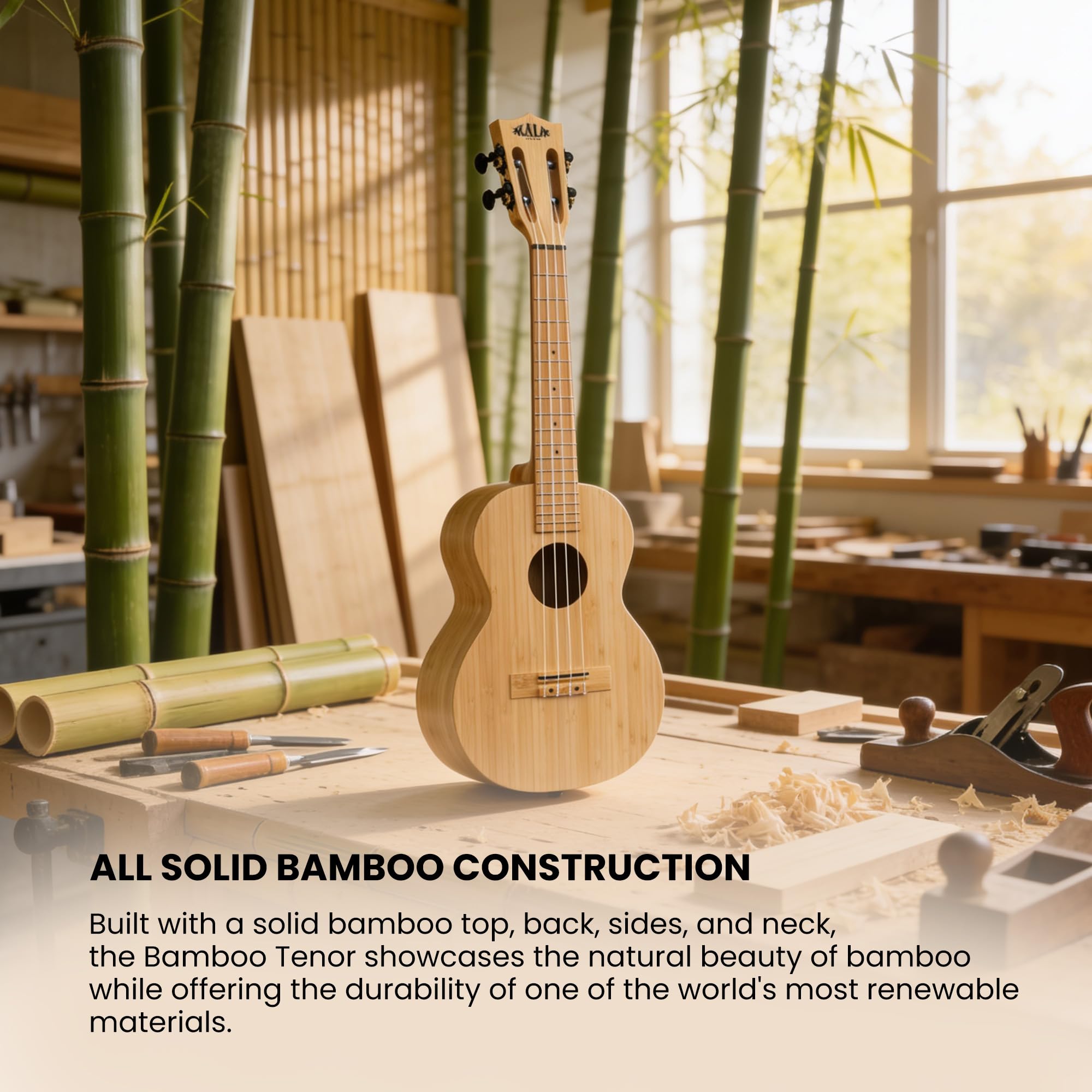 Kala KA-BMB-T Ukulele Tenore Bamboo con Borsa