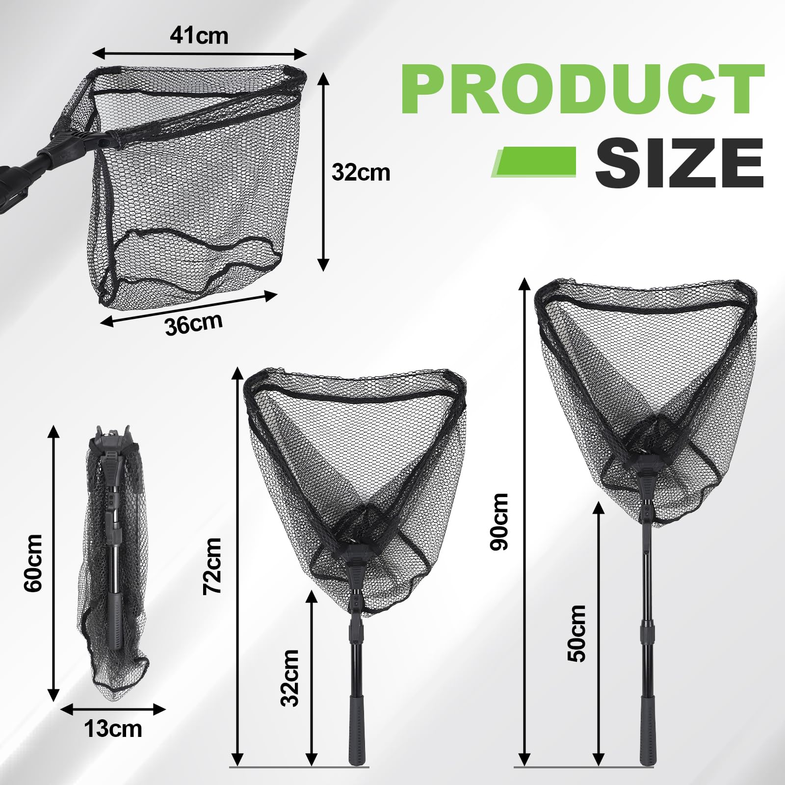 CPROSP Épuisette de Pêche Pliable Télescopique