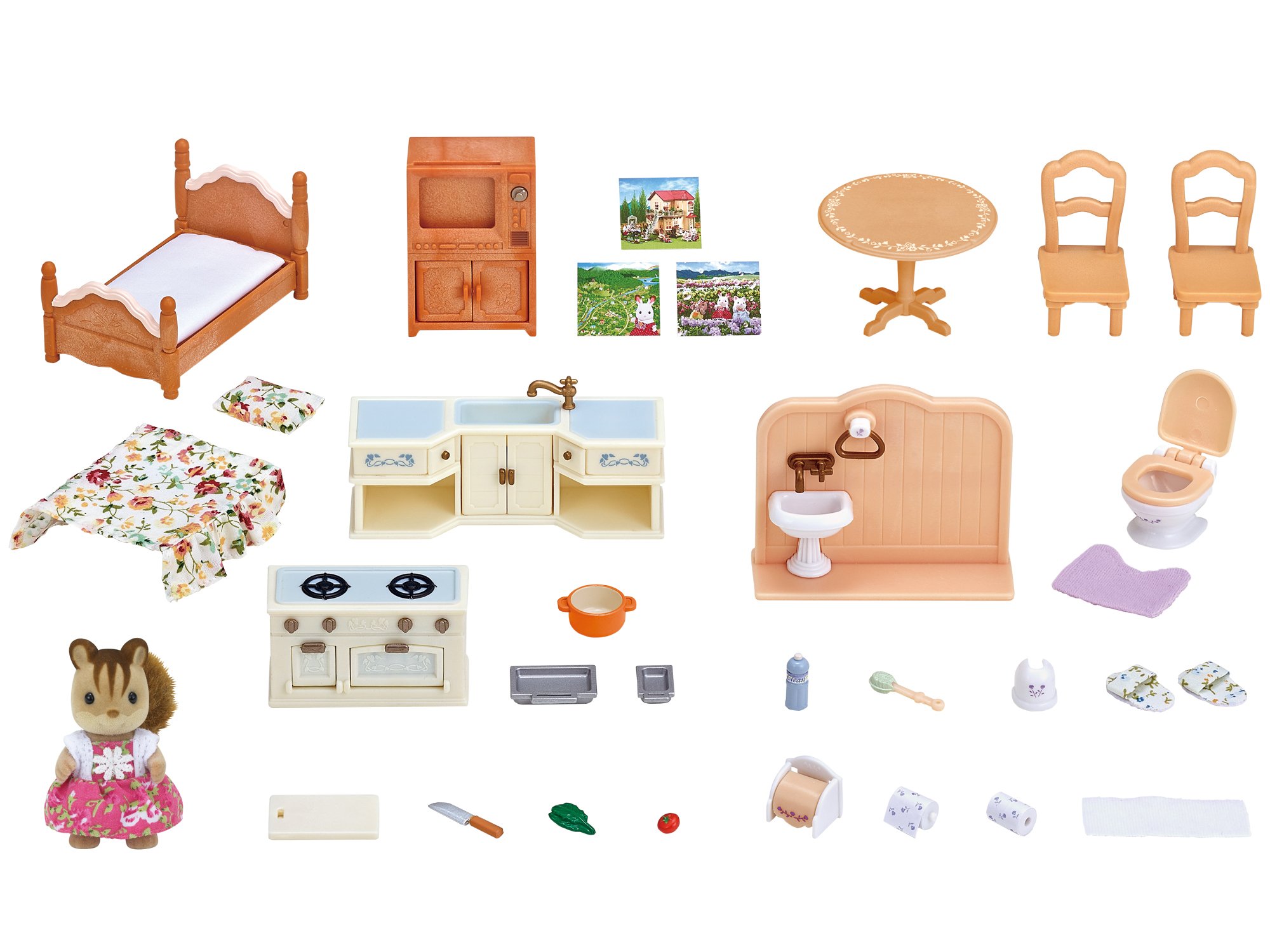 Amazon.co.jp: シルバニアファミリー 人形・家具セット 【 赤い屋根の