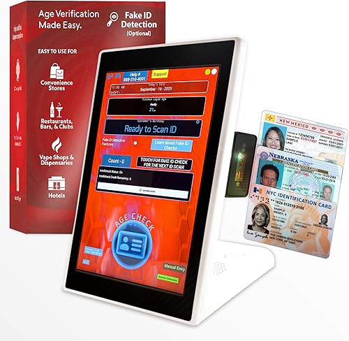 Minor Decliner Smart ID Scanner - Detecta identificaciones caducadas y clientes menores de edad - Puede actualizar para detección de identificación