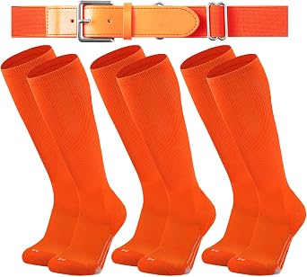 Youth Elite Baseball/Softball Socks & Belt Combo 3 Pairs of Socks with 1 Belt
