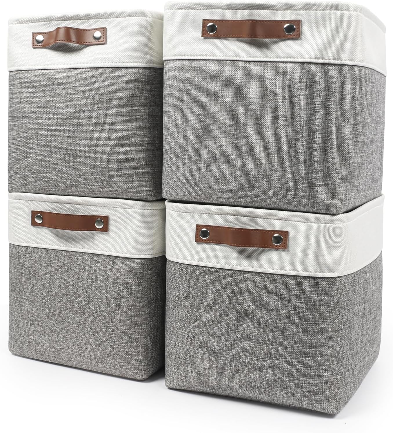 Bagnizer 13x13 Cube Storage Bins, Collapsible Fabric