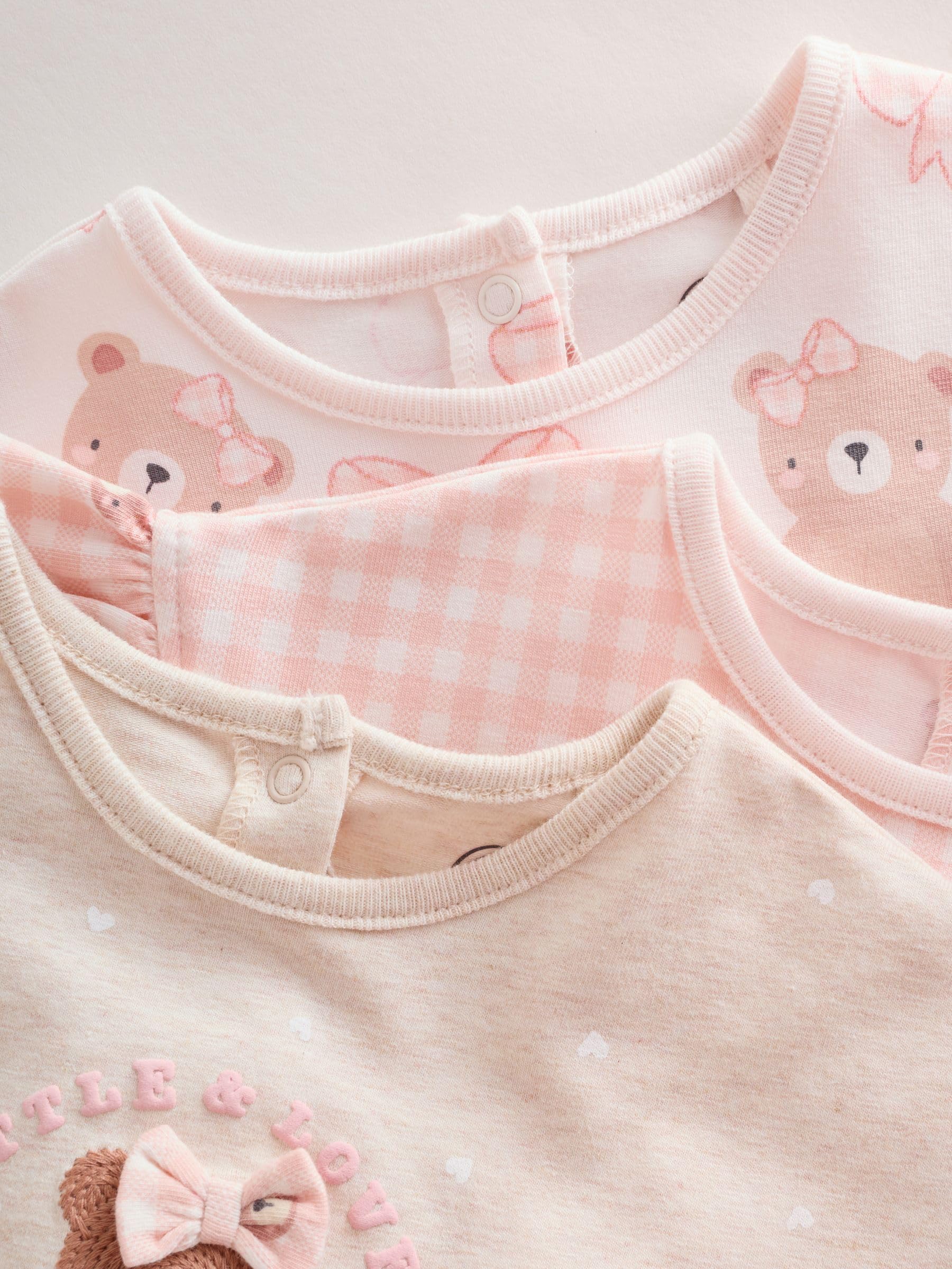 NEXT Bébé fille Grenouillères en jersey, lot de 3