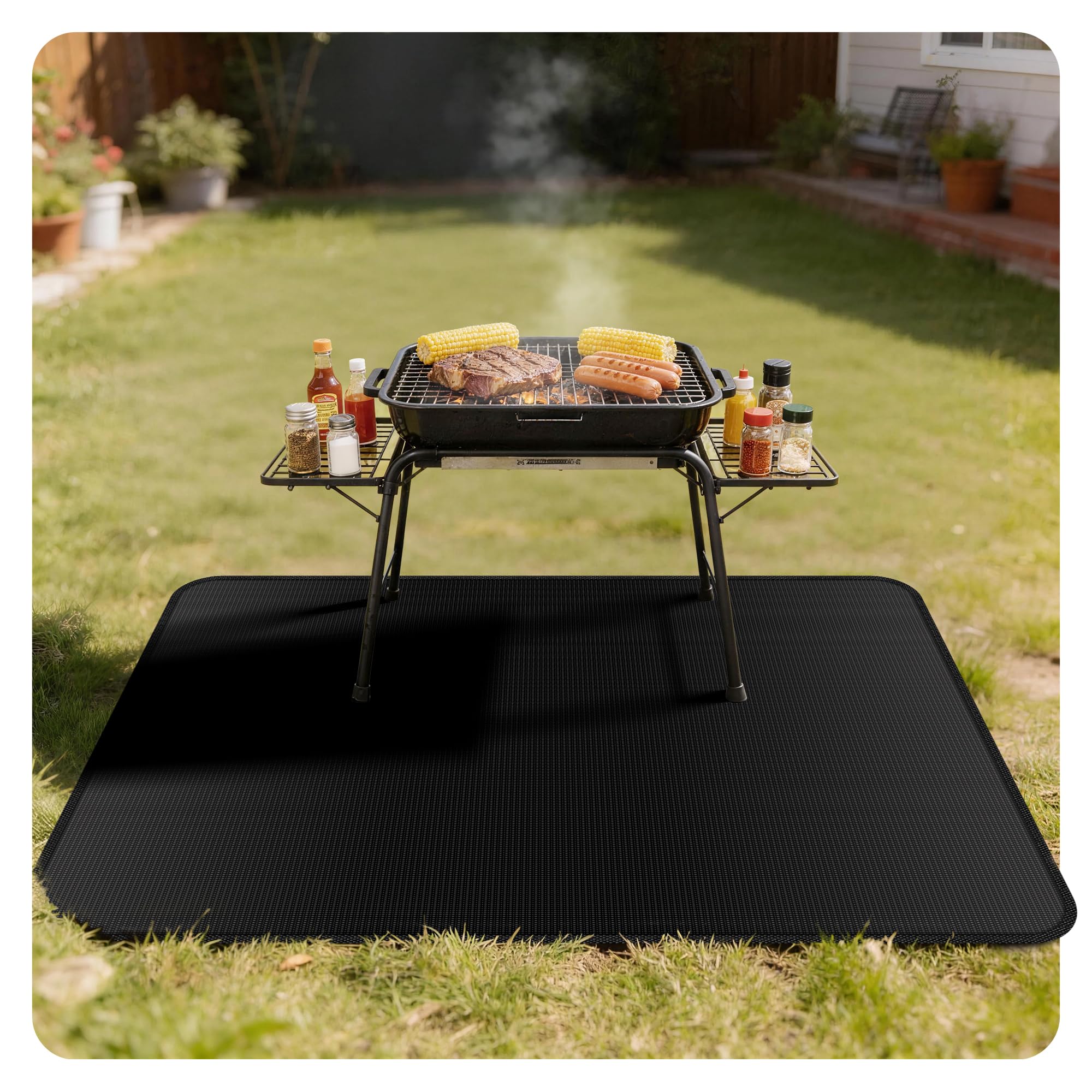 Tapis de protection poêle à bois ignifuge haute température