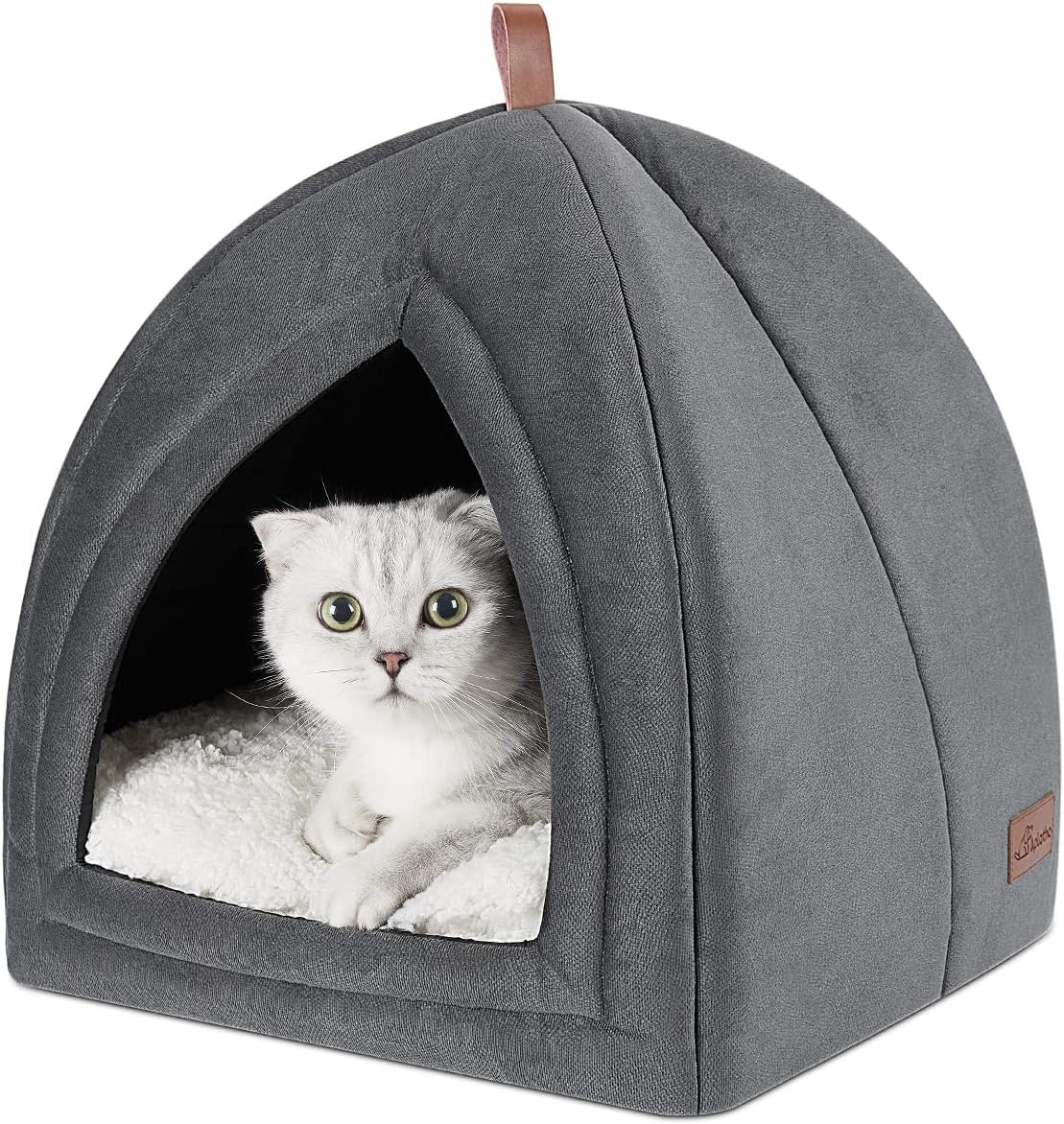 Aplatho Cat Bed for Indoor Cats - Cat Cave Small Dog Bed with Washable Removable Cushion Pillow, Cat House, Soft Kitten Bed & Furniture…