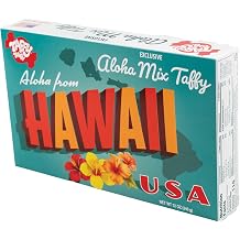 Taffy Town Saltwater Taffy - Hawaii Gift Box | Gourmet| Nougat-Style Candy| Soft & Delicious| Snack Treats| Party Good Candies|12 Oz