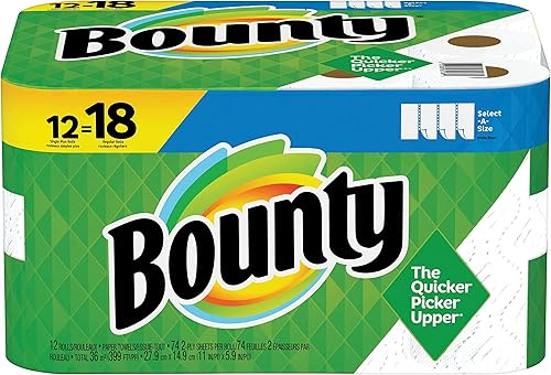 Miniatura 78 de Bounty Select-A-Size - Toallas de papel, blanco, 8 rollos dobles Plus = 20 rollos regulares