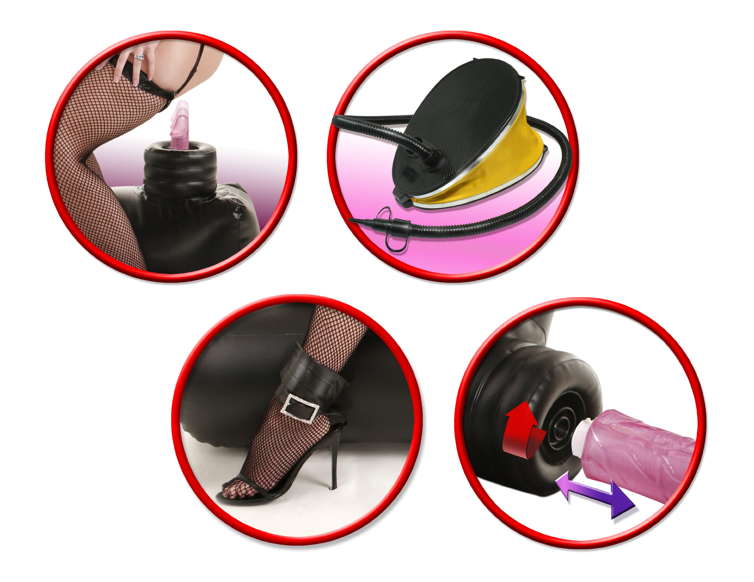 Pipedream Aufblasbarer Ball mit Dildo und Fernbedienung