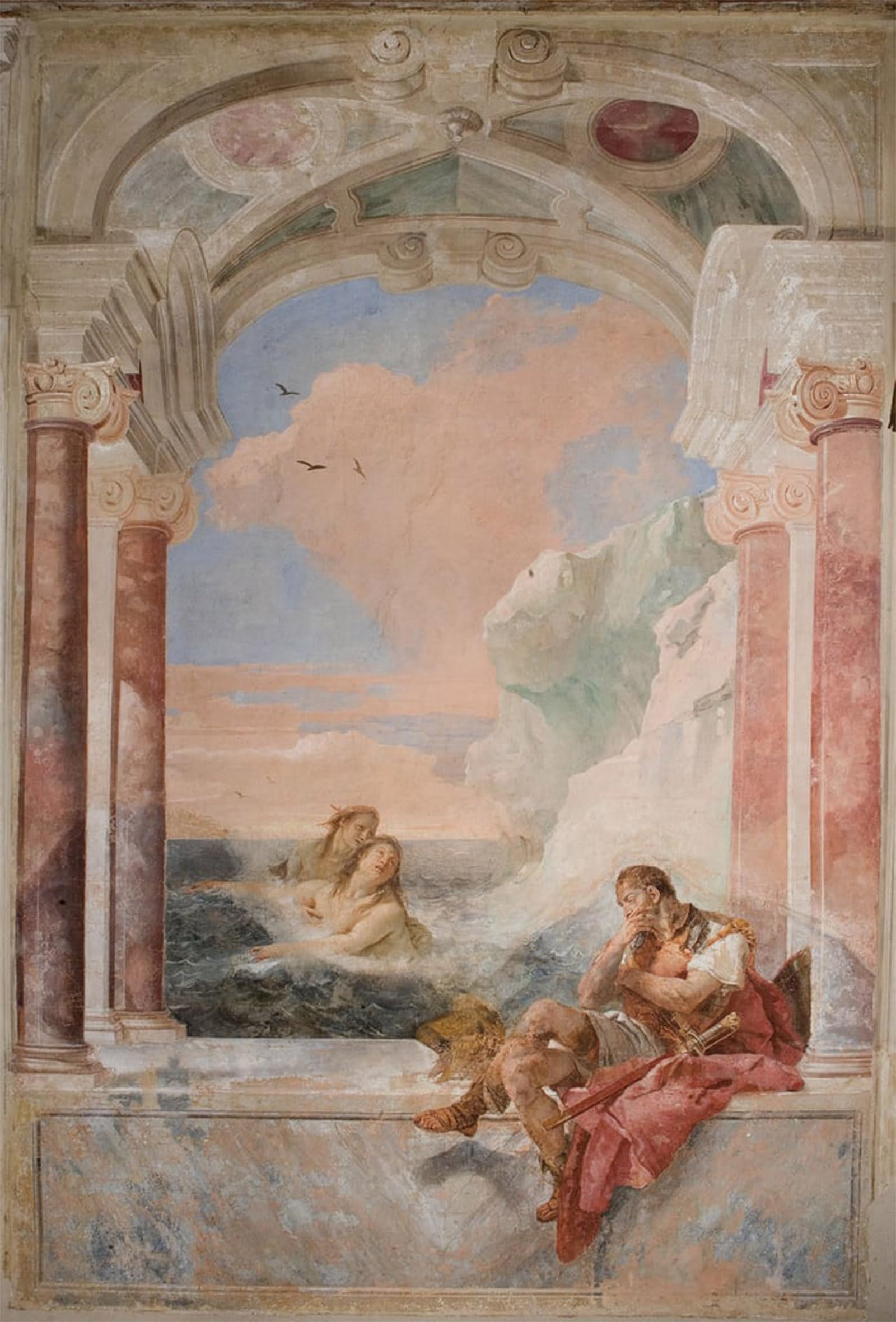 SERENDIPITP Aesthetic Poster Photo Wall Print Retro Picture Thetis Consoling Her Son Achilles by Battista Tiepolo Modern Wall Artwork for Home Decor 60x90cm