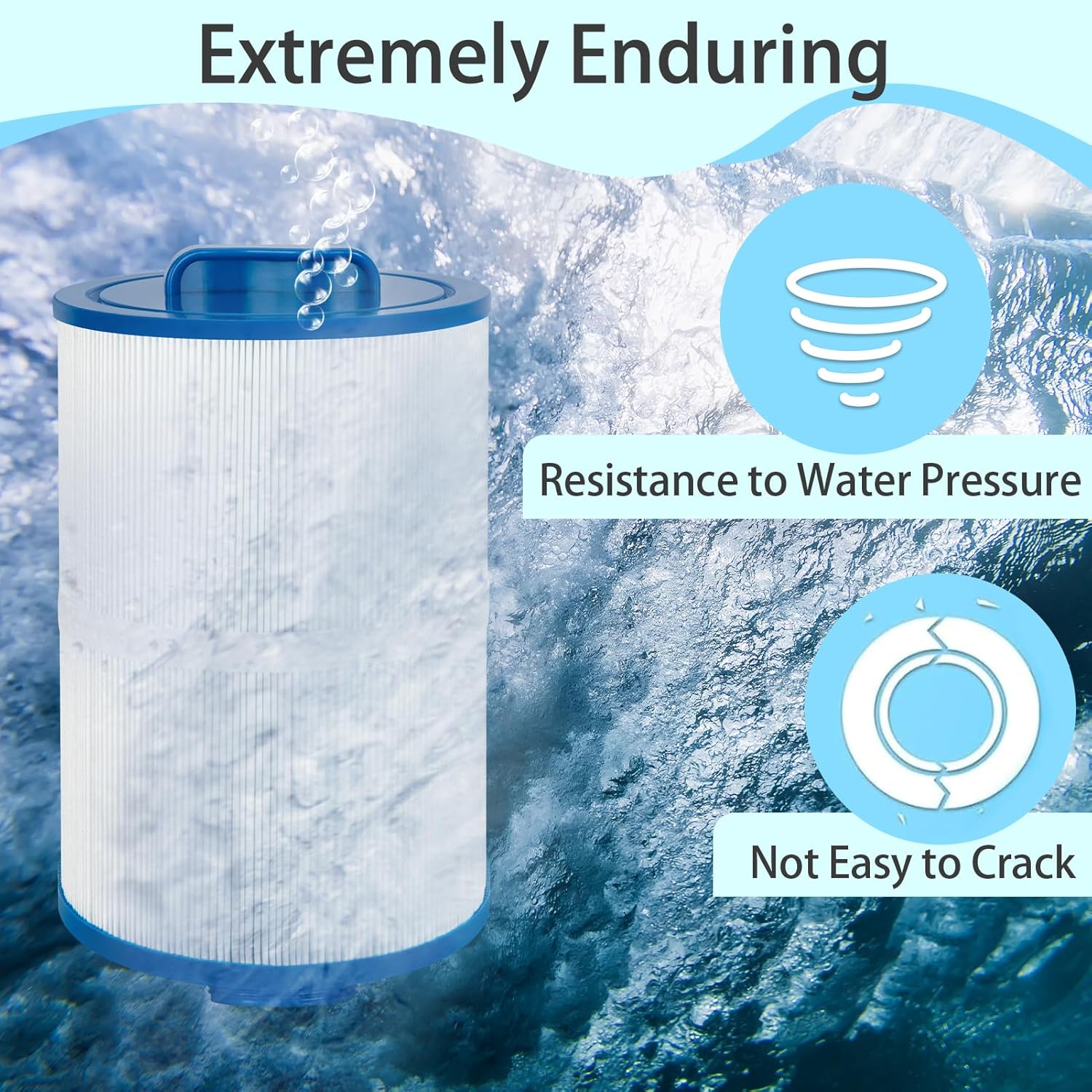 Future Way Hot Tub Filter Replacement for Master Spa Twilight X268365, X268543, Replace Pleatco PMA40L-F2M, Unicel 6CH-402, Filbur FC-0317, Spa Filter, 40 Sq. Ft