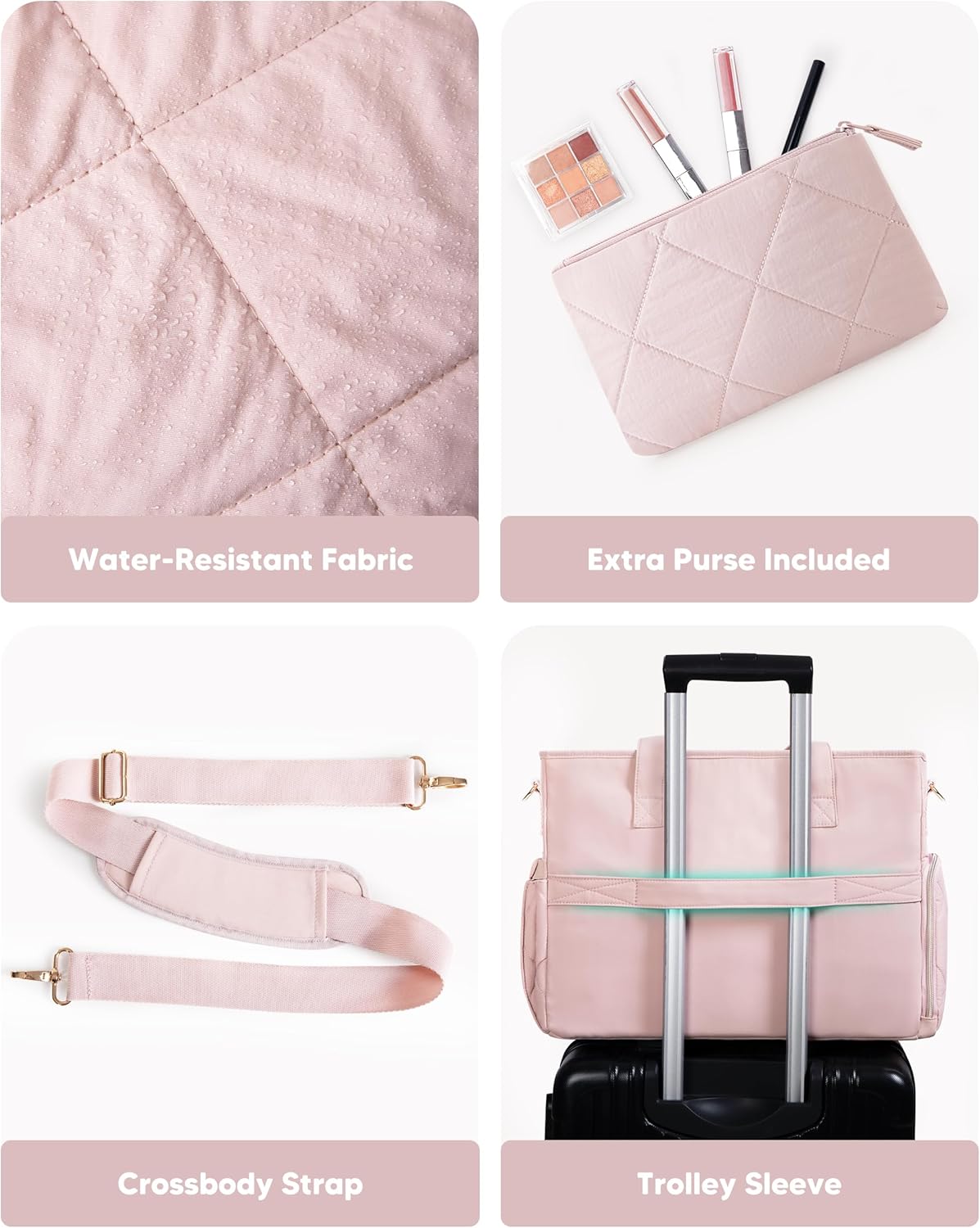 Teacher Tote Bag with Lunch Compartment & Accordion File Organizer,15.6" Laptop Work Bag with Crossbody Strap - Image 7