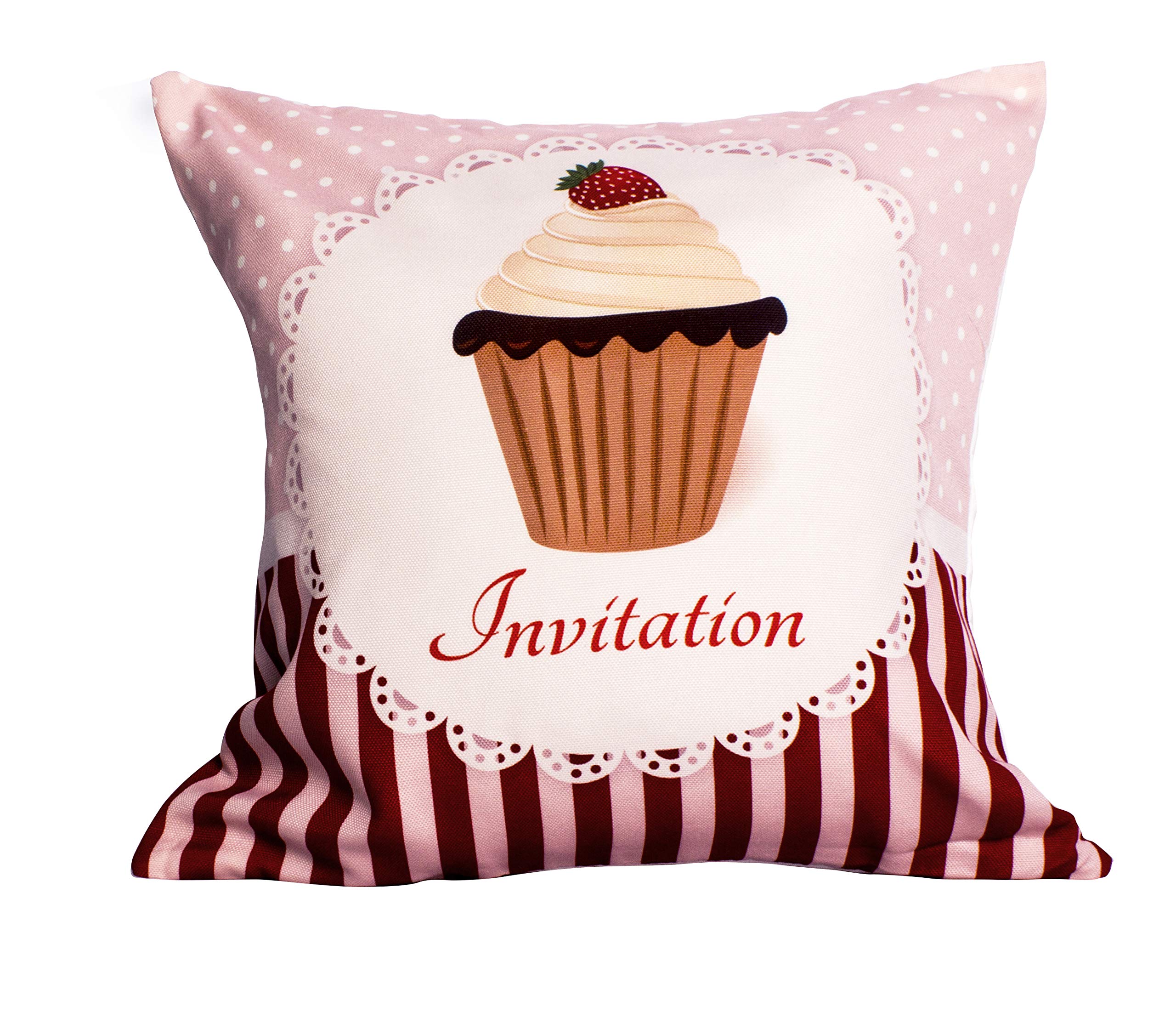 Little Nests Cotton 1 Cushion Cover - 43 X 43 cm, Pink