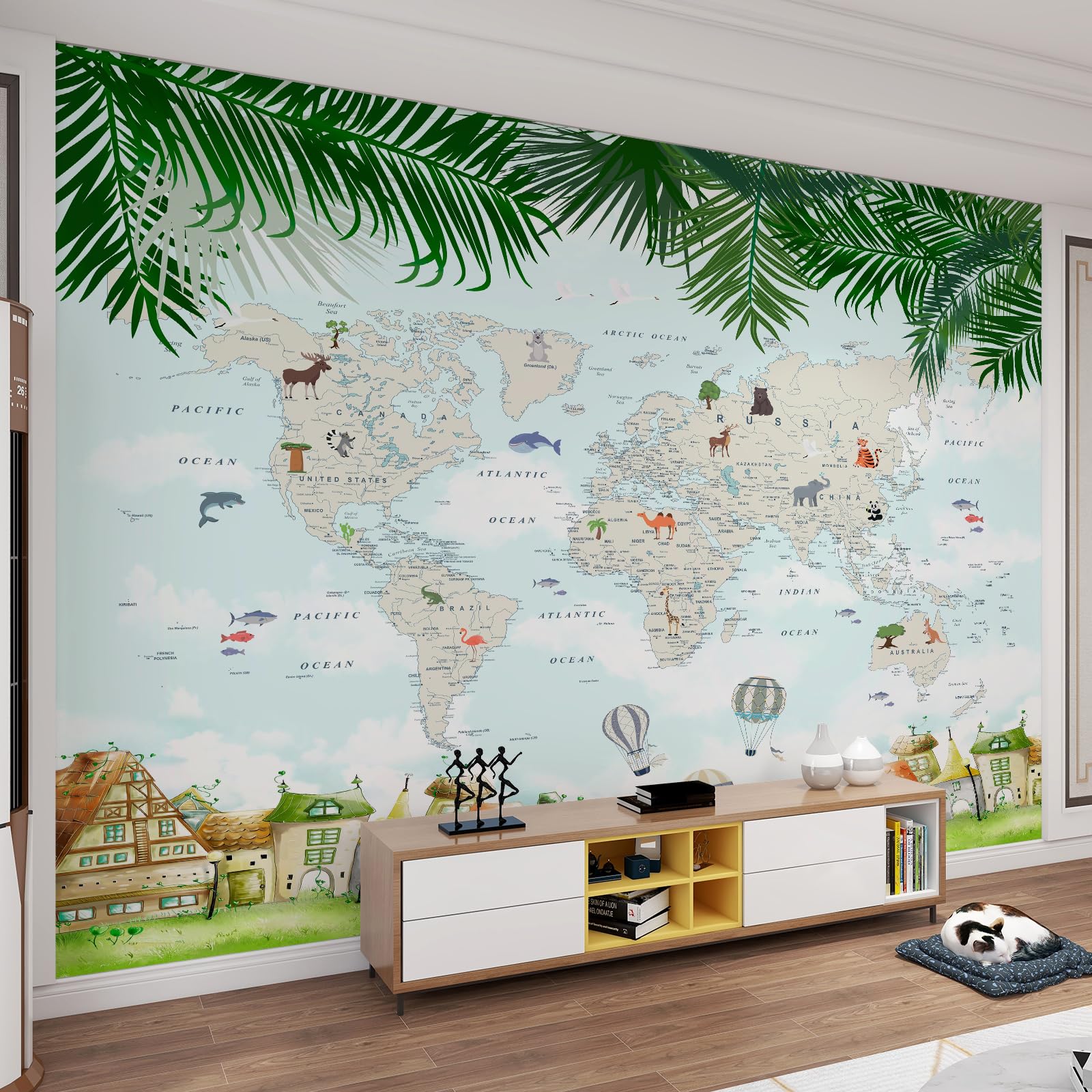 Papier peint enfant animaux pour créer une salle de jeux jungle