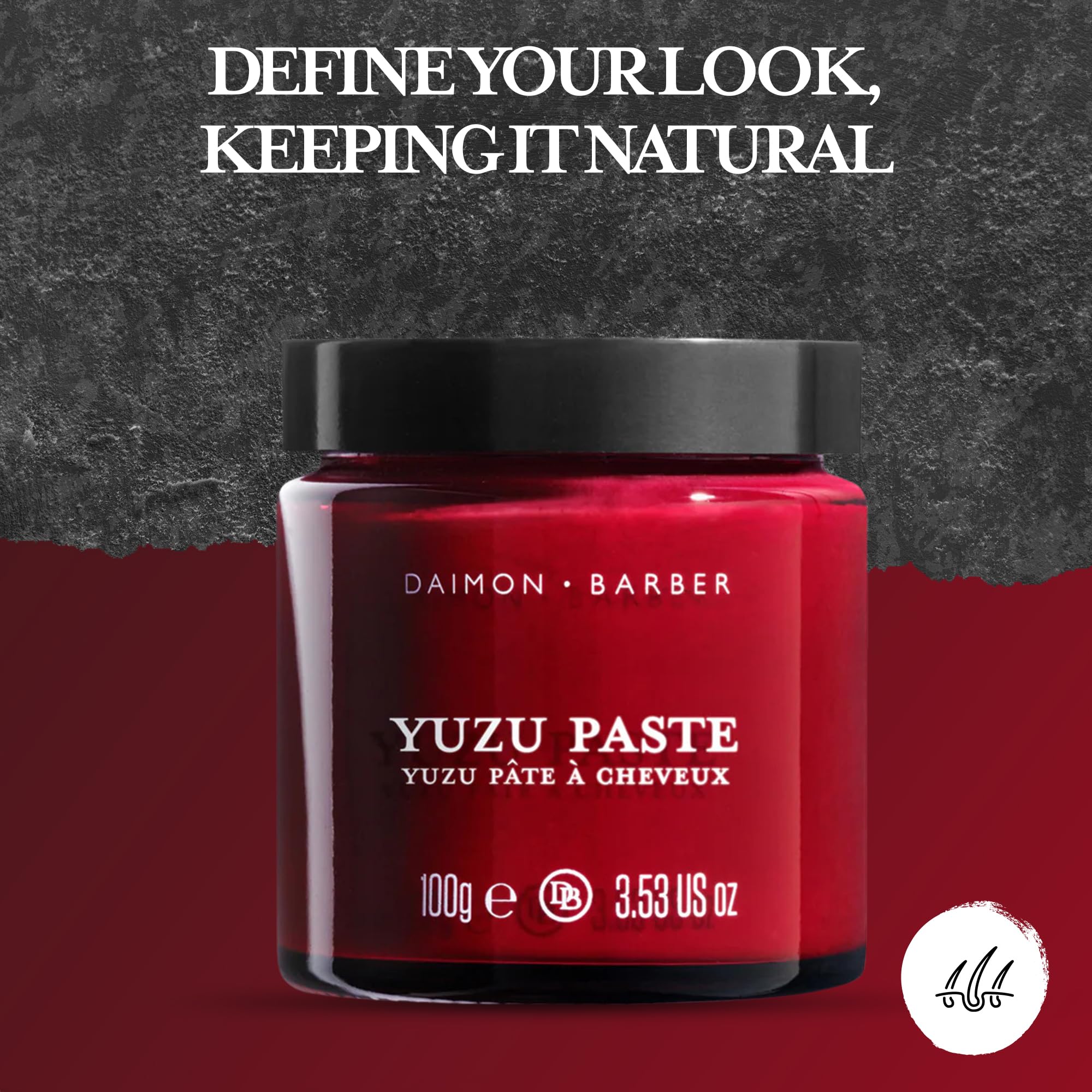 Daimon Barber Goldstein's Golden Yuzu Paste Medium Hold, Ltd Edition 100g | Limited Edition Yuzu Paste with Medium Hold and Natural Finish. Adds Texture, Definition and Nourishes Fine Thinning Hair.