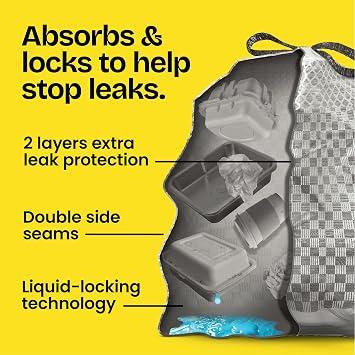 Glad ForceFlex MaxStrength Tall Kitchen Trash Bags, Rip and Leak Resistant, LeakGuard, Sunshine Lemon Scented Tall Garbage Bags, Odor Control, Febreze Freshness, 13 Gallon, 90 Count
