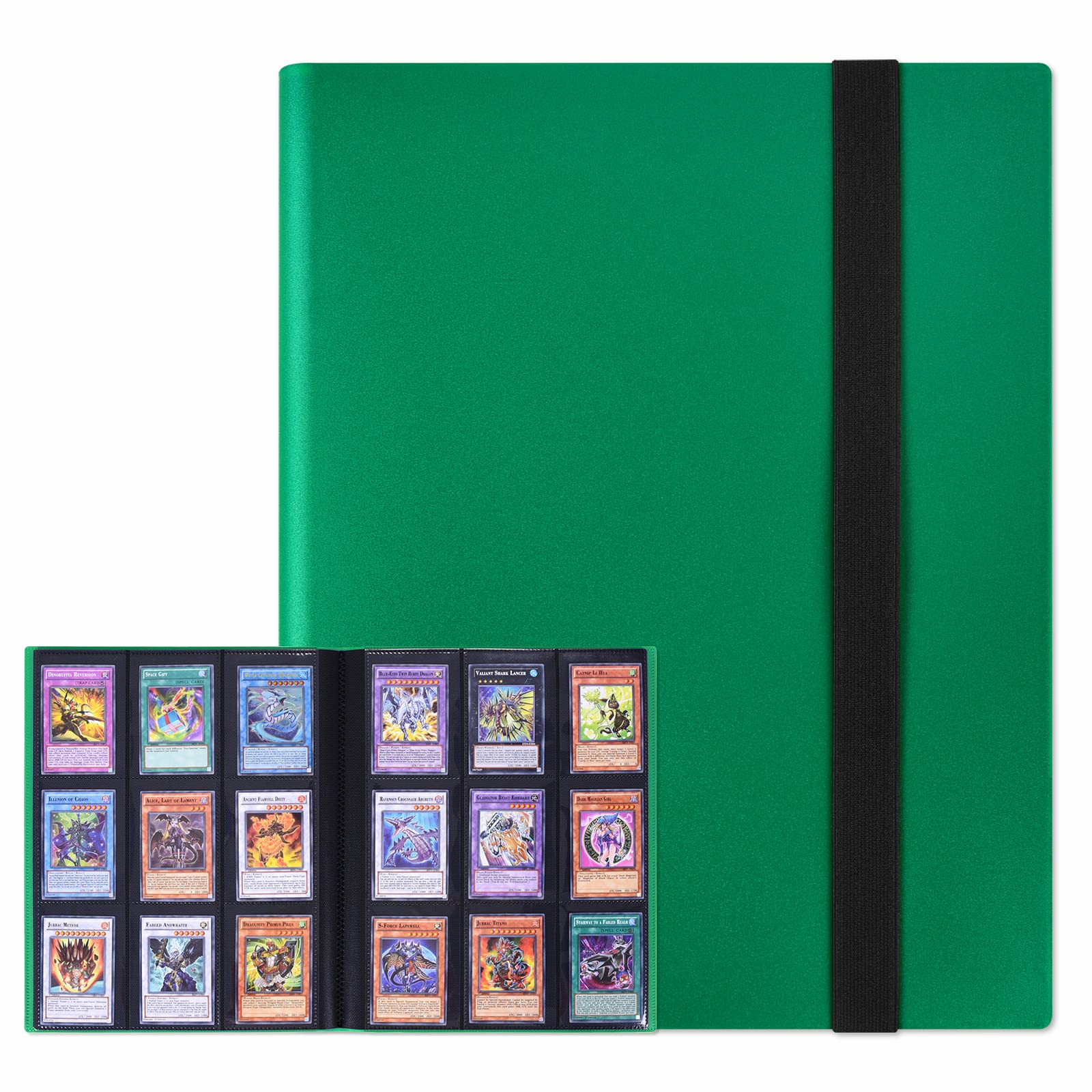 Amazon.com : Piasoenc 1PC 9-Pocket Card Binder with Sleeves, Green Trading  Card Holder, Fits 360 Cards, Side Loading Pocket Baseball Card Binder, Card  Collector Album Folder for TCG, Trading Cards, Sports Cards :