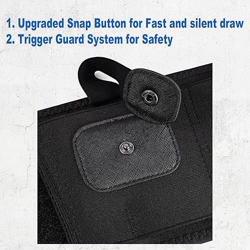 Miniatura 6 de Belly Band Holster for Concealed Carry - Gun Holsters for Women and Men - Fits Glock, Ruger LCP, Taurus G2C, S&W M&P 40 Shield Bodyguard, Sig Sauer,