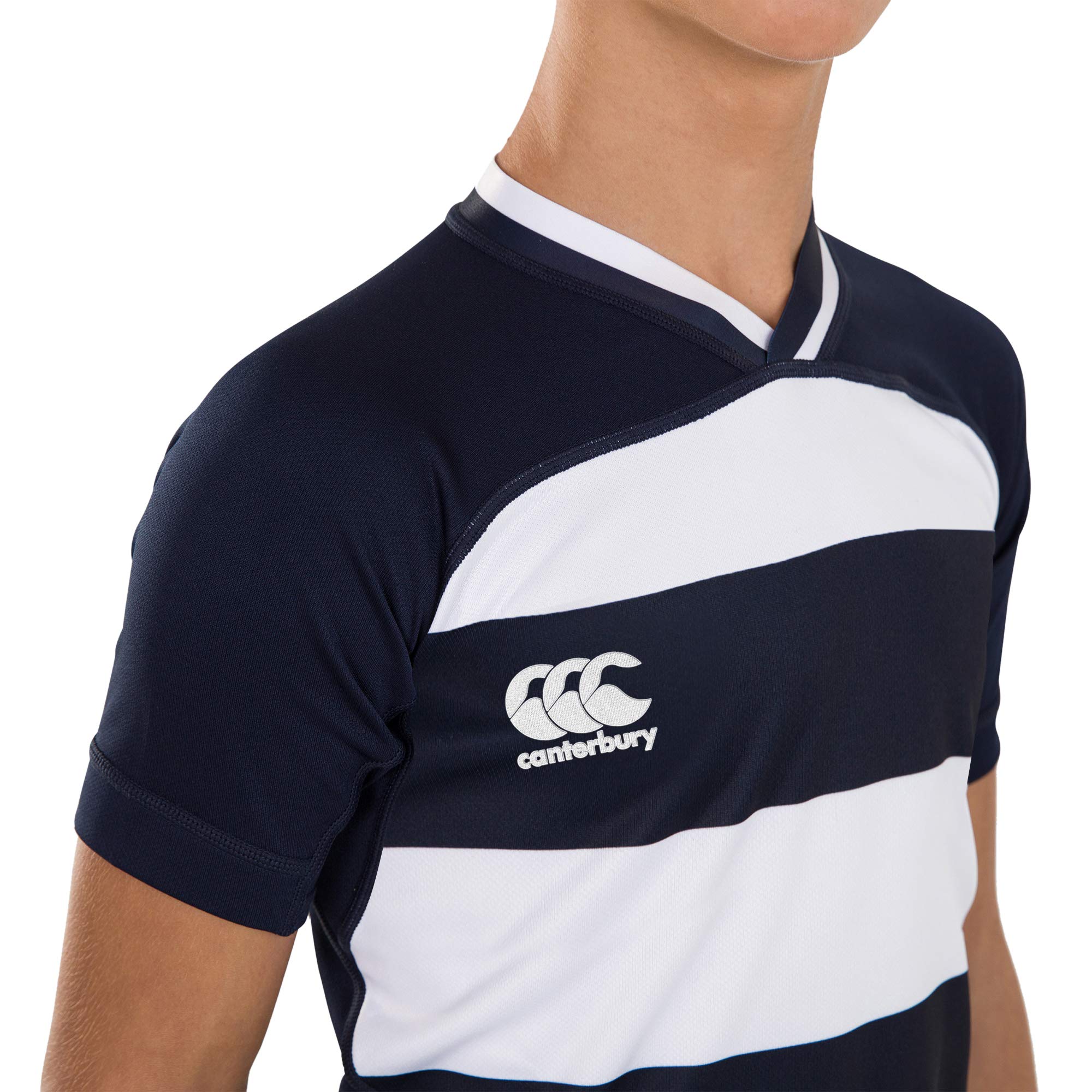 Canterbury Jungen Vapodri Evader Hooped Rugby Jersey Rugby Trikot (1er Pack)